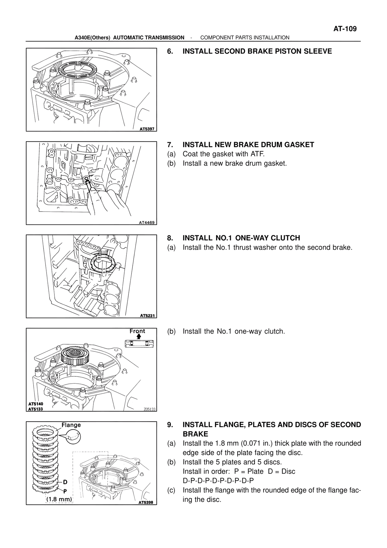 Install Second Brake Piston Sleeve — MK4 Supra ATM Unit Repair, page 255