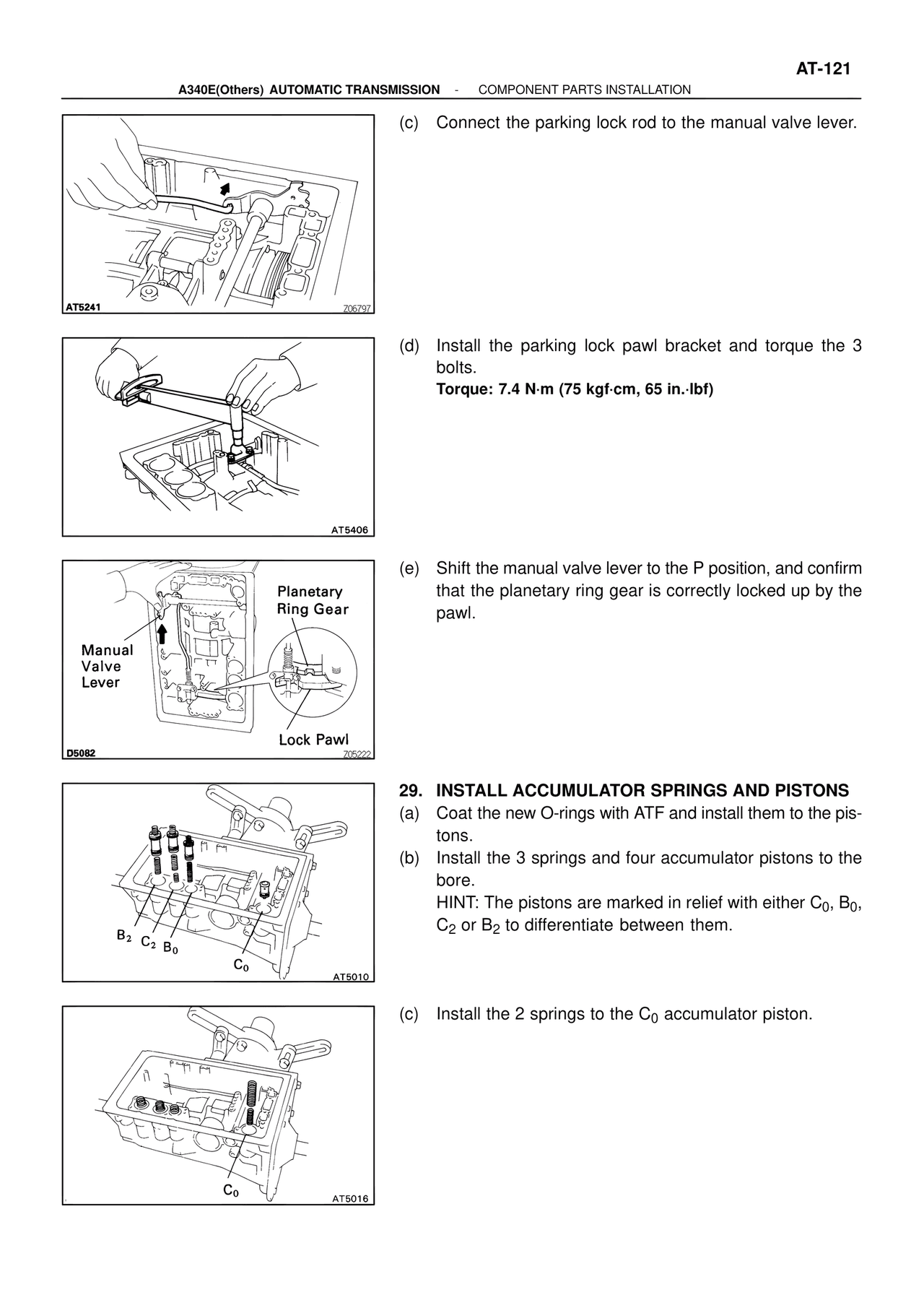 Install Accumulator Springs and Pistons — MK4 Supra ATM Unit Repair, page 267