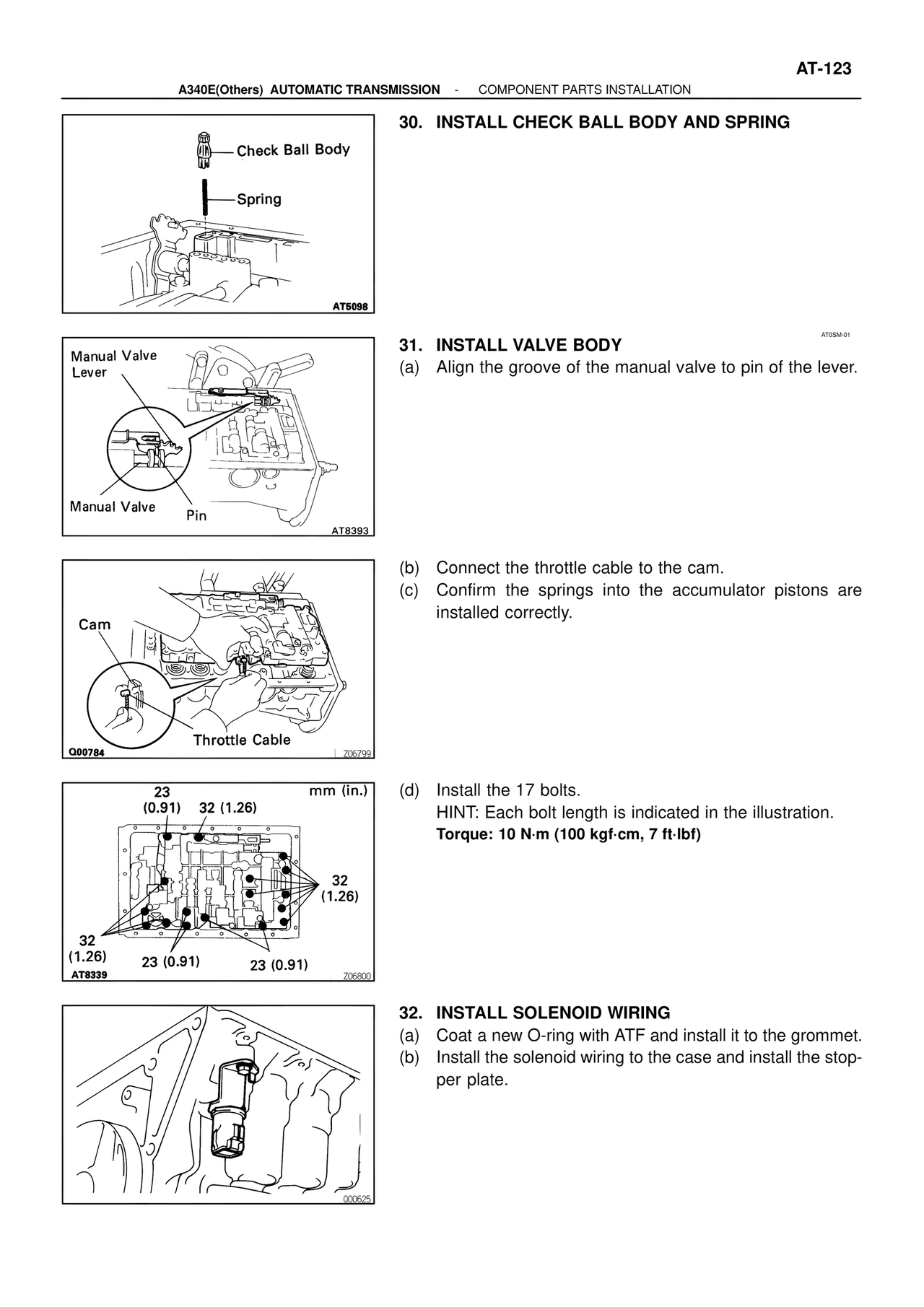 Install Check Ball Body and Spring — MK4 Supra ATM Unit Repair, page 269