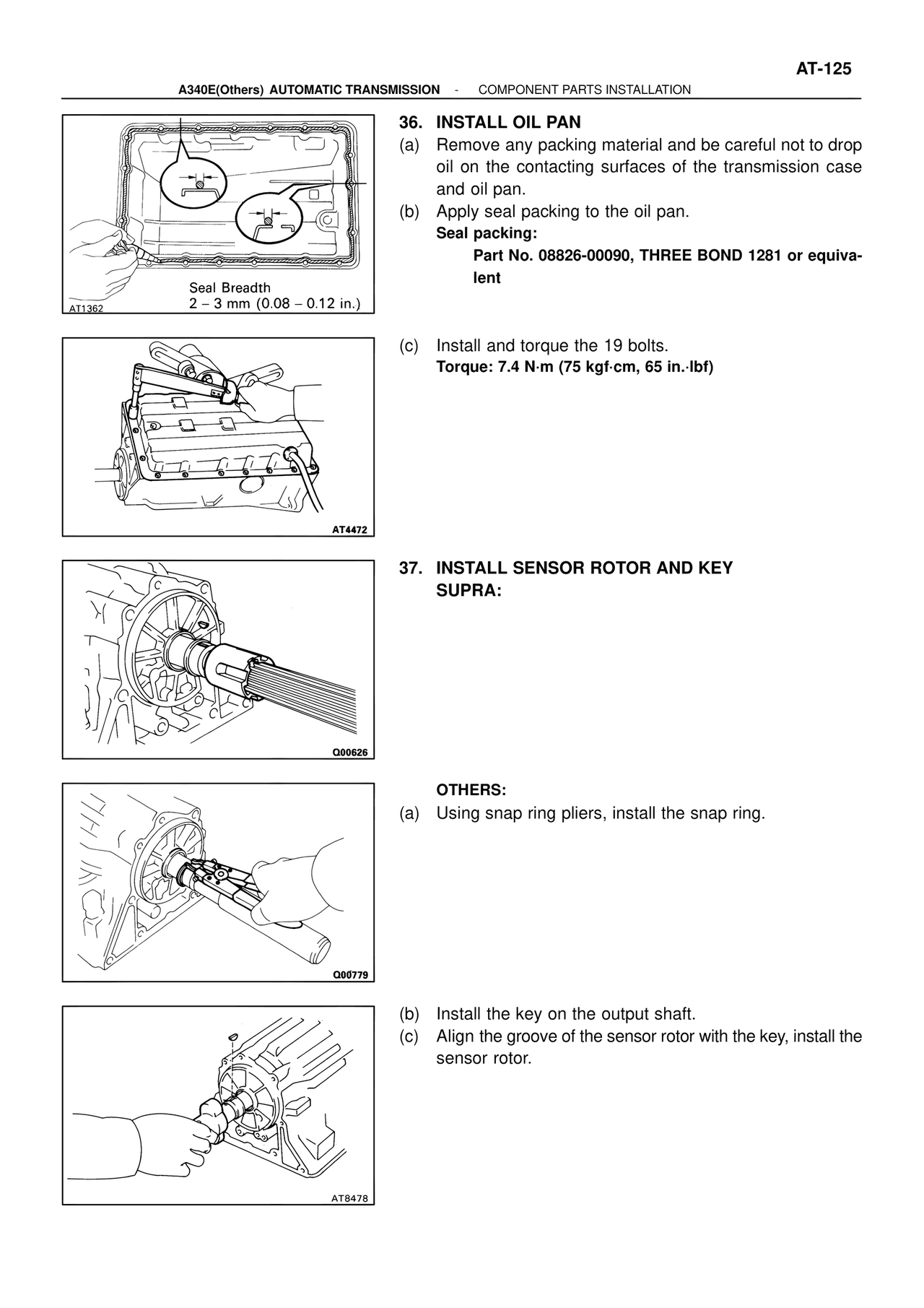 Install Oil Pan — MK4 Supra ATM Unit Repair, page 271