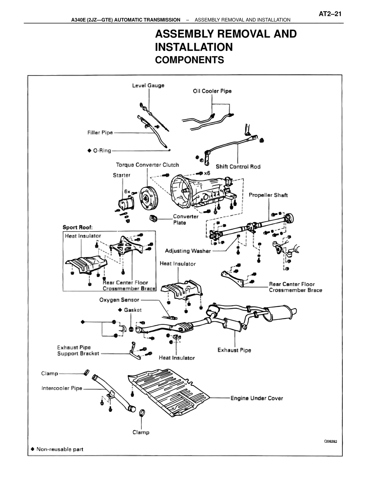 Assembly Removal and Installation Components — MK4 Supra A340 Automatic Trans (GTE), page 21