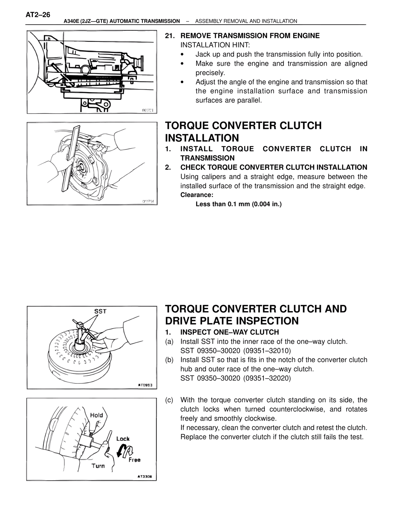 Torque Converter Clutch Installation — MK4 Supra A340 Automatic Trans (GTE), page 26