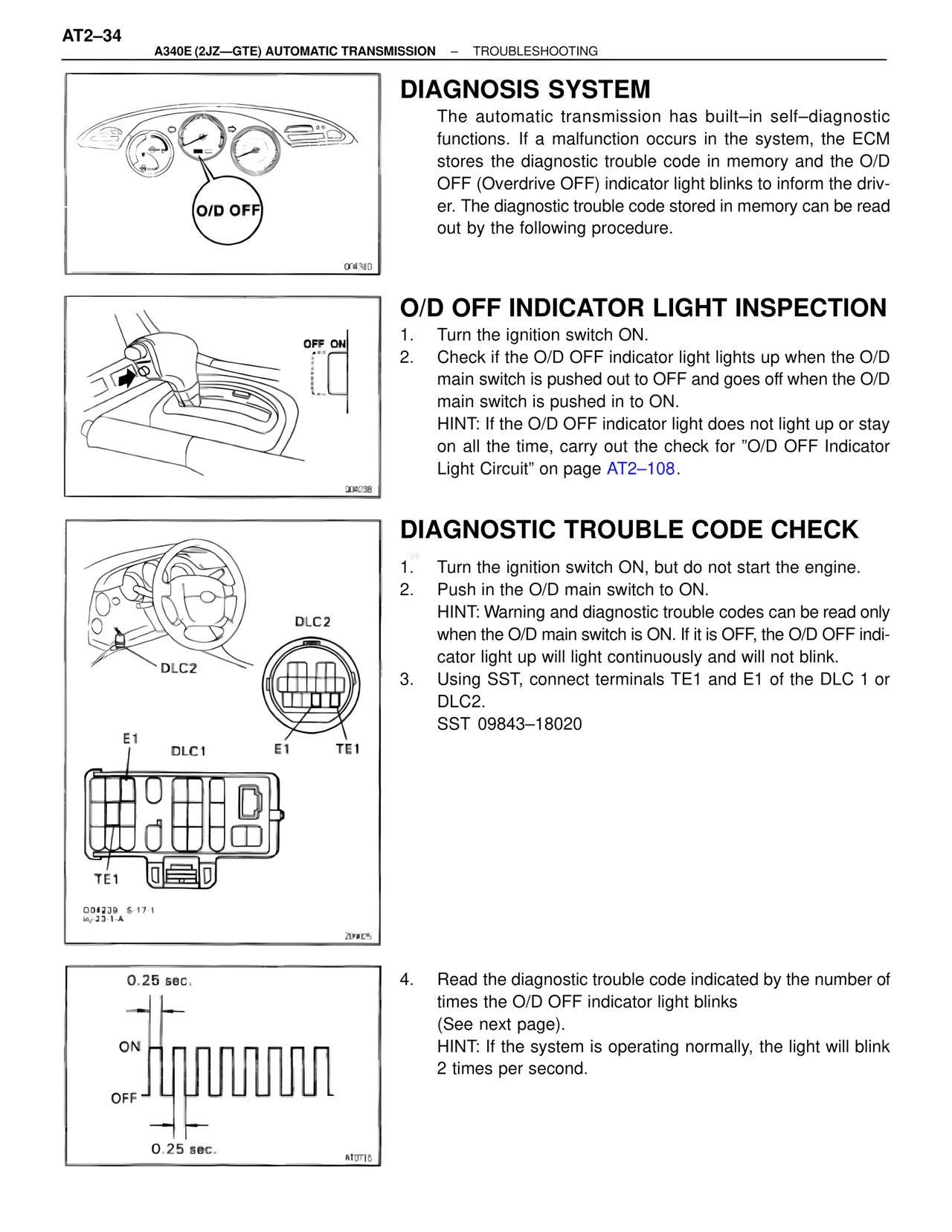 Diagnosis System — MK4 Supra A340 Automatic Trans (GTE), page 34