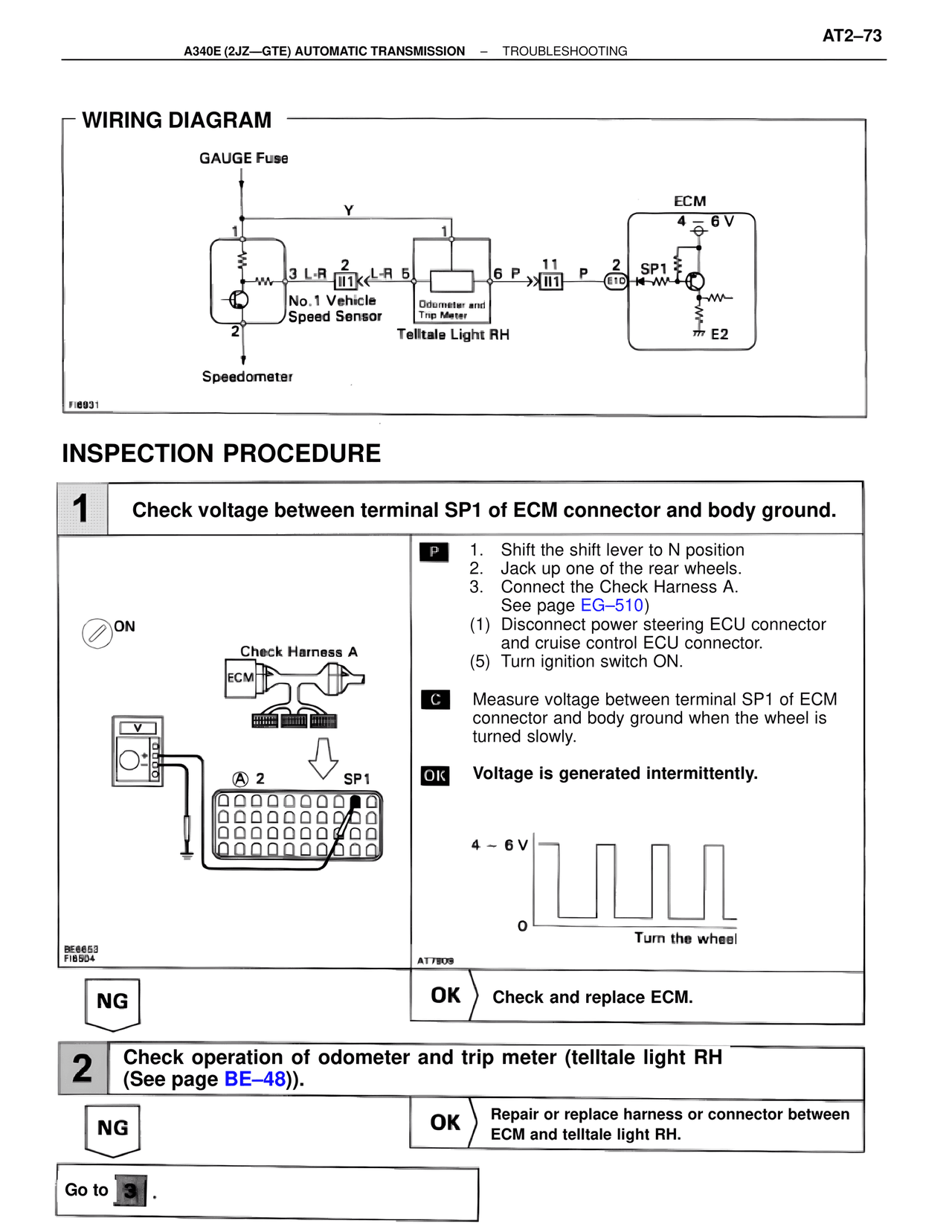 Wiring Diagram — MK4 Supra A340 Automatic Trans (GTE), page 73
