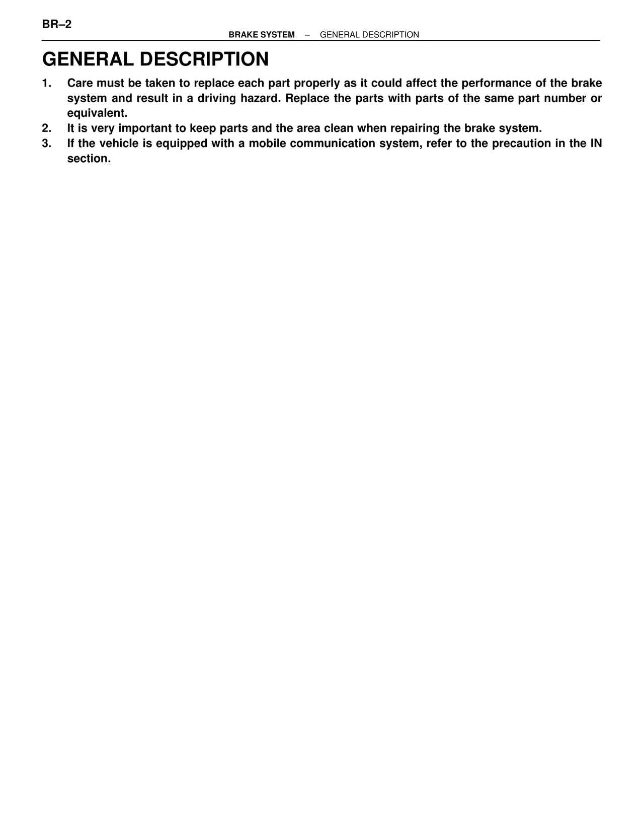 General Description — MK4 Supra Brakes, ABS & TRAC Systems, page 2
