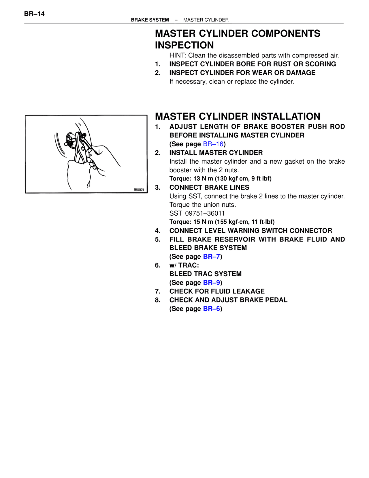 Master Cylinder Components Inspection — MK4 Supra Brakes, ABS & TRAC Systems, page 14
