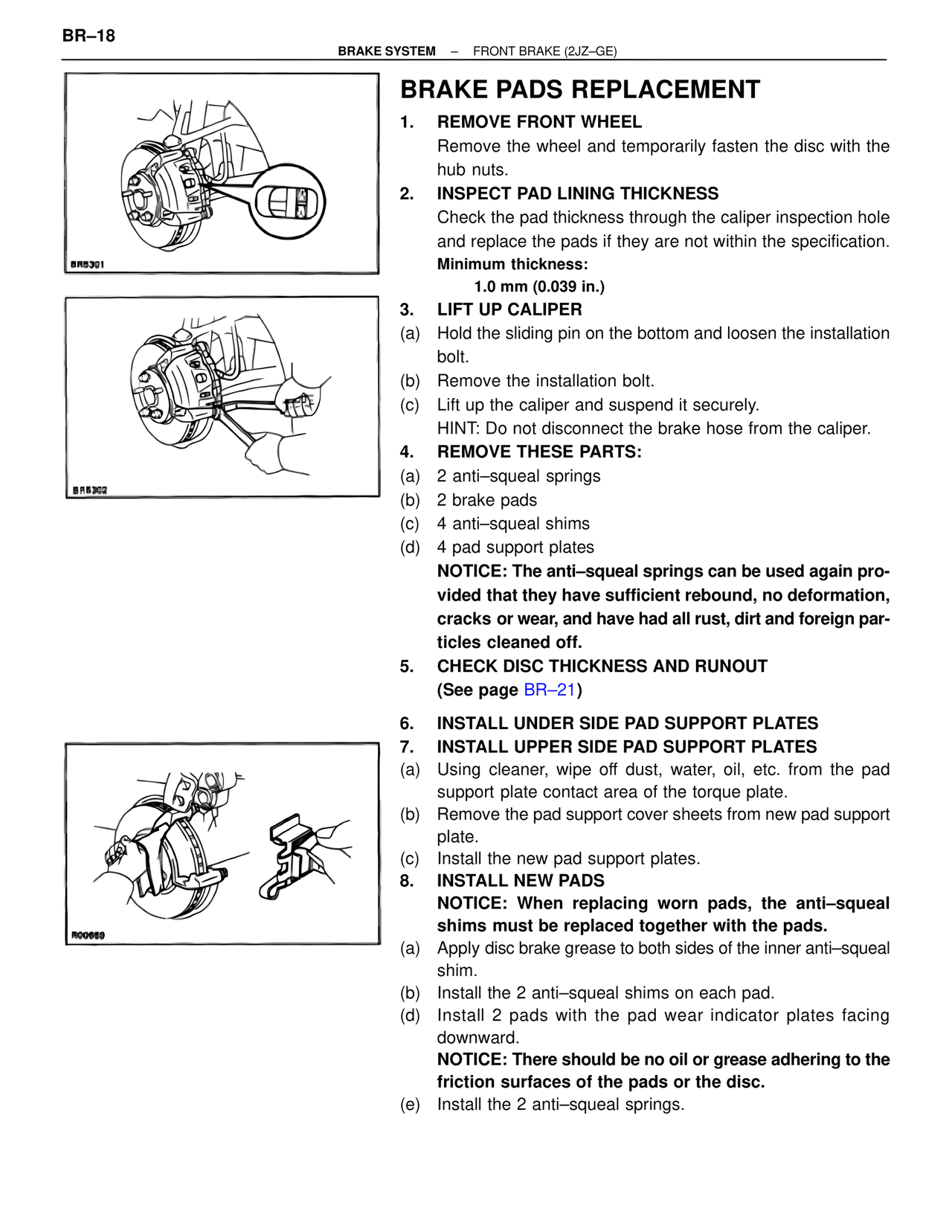 Brake Pads Replacement — MK4 Supra Brakes, ABS & TRAC Systems, page 18