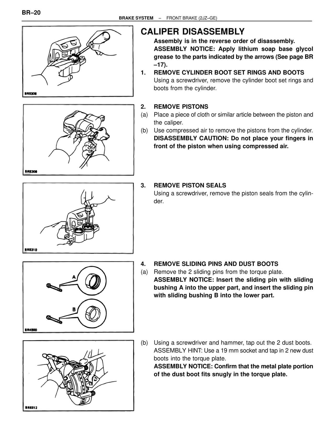 Caliper Disassembly — MK4 Supra Brakes, ABS & TRAC Systems, page 20