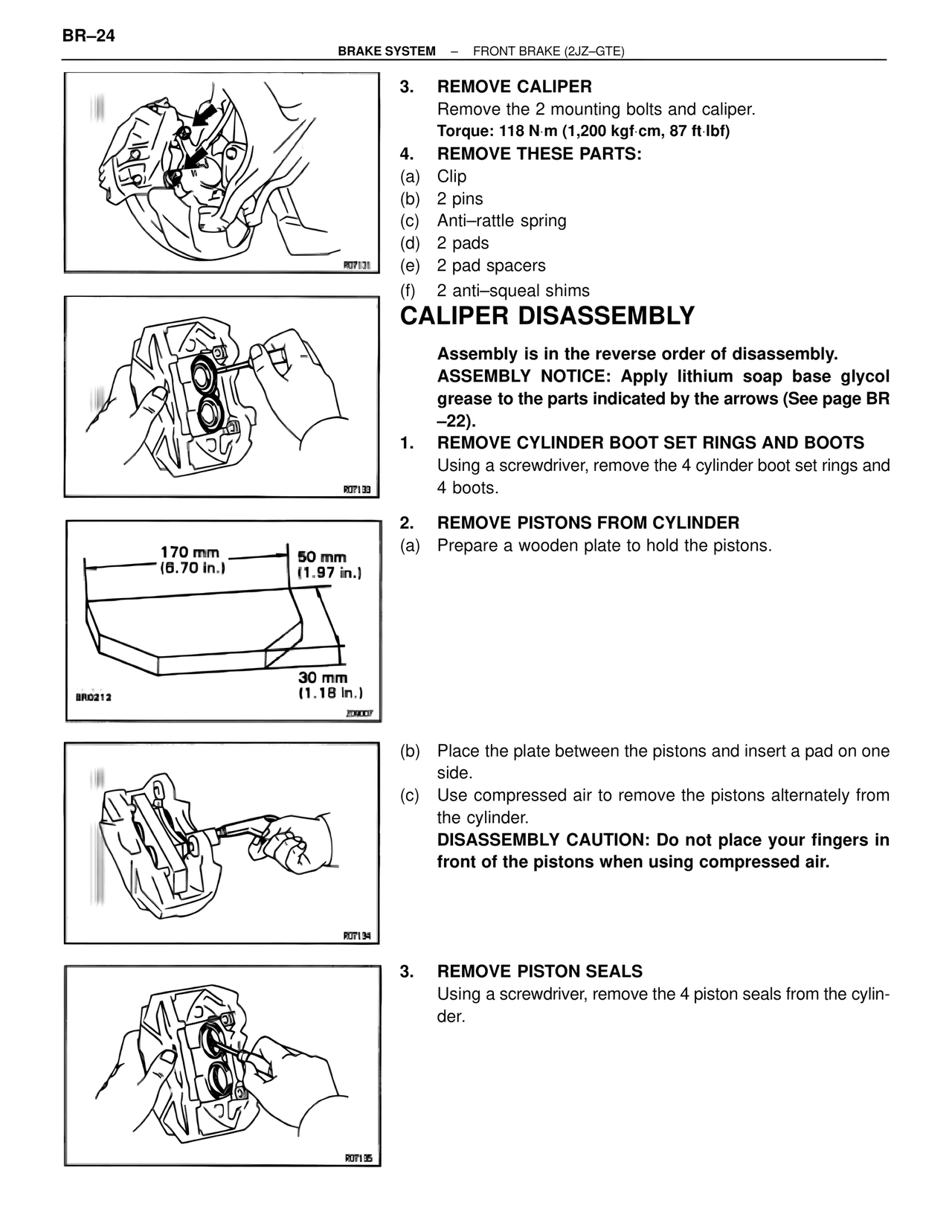 Caliper Disassembly — MK4 Supra Brakes, ABS & TRAC Systems, page 24
