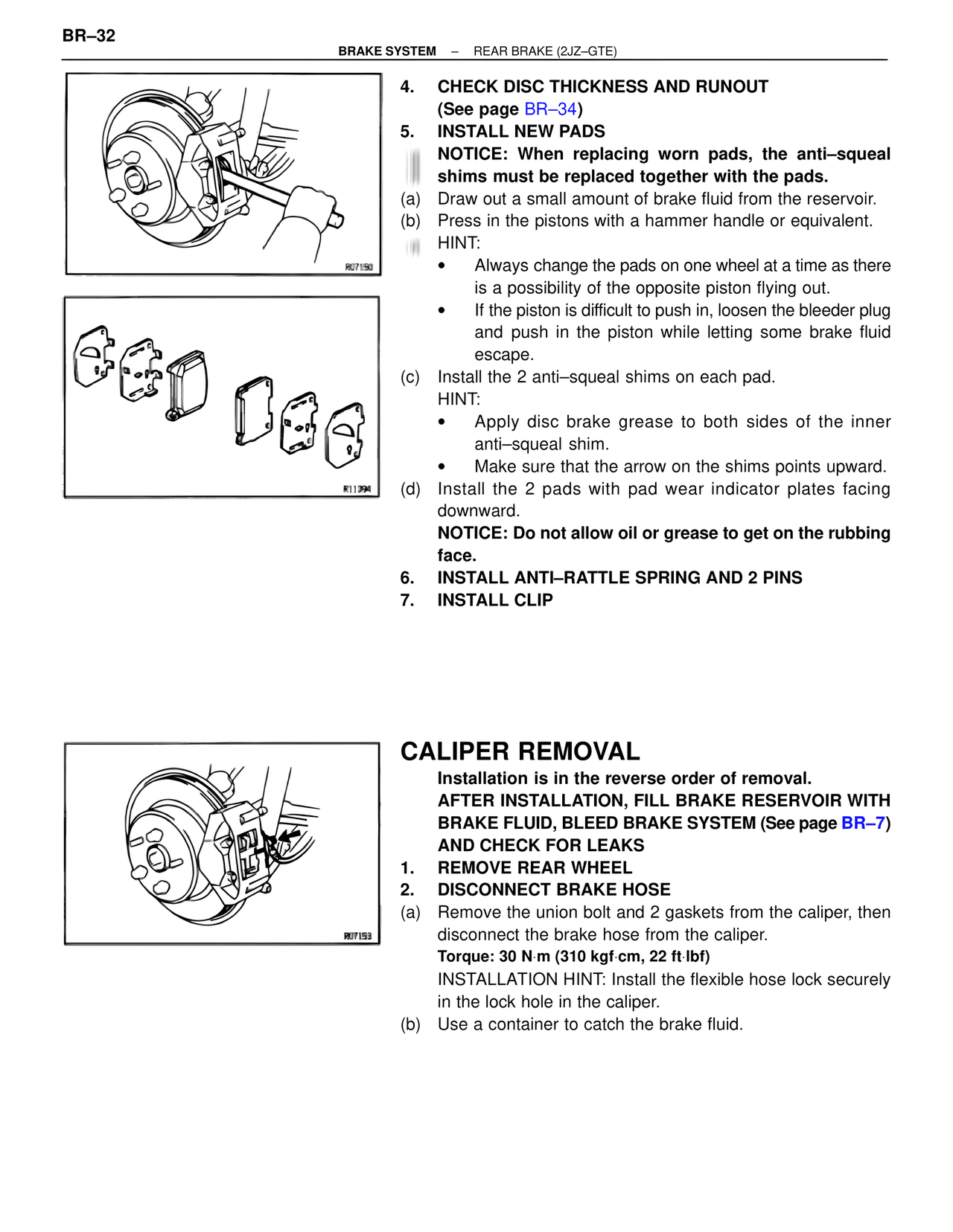 Caliper Removal — MK4 Supra Brakes, ABS & TRAC Systems, page 32