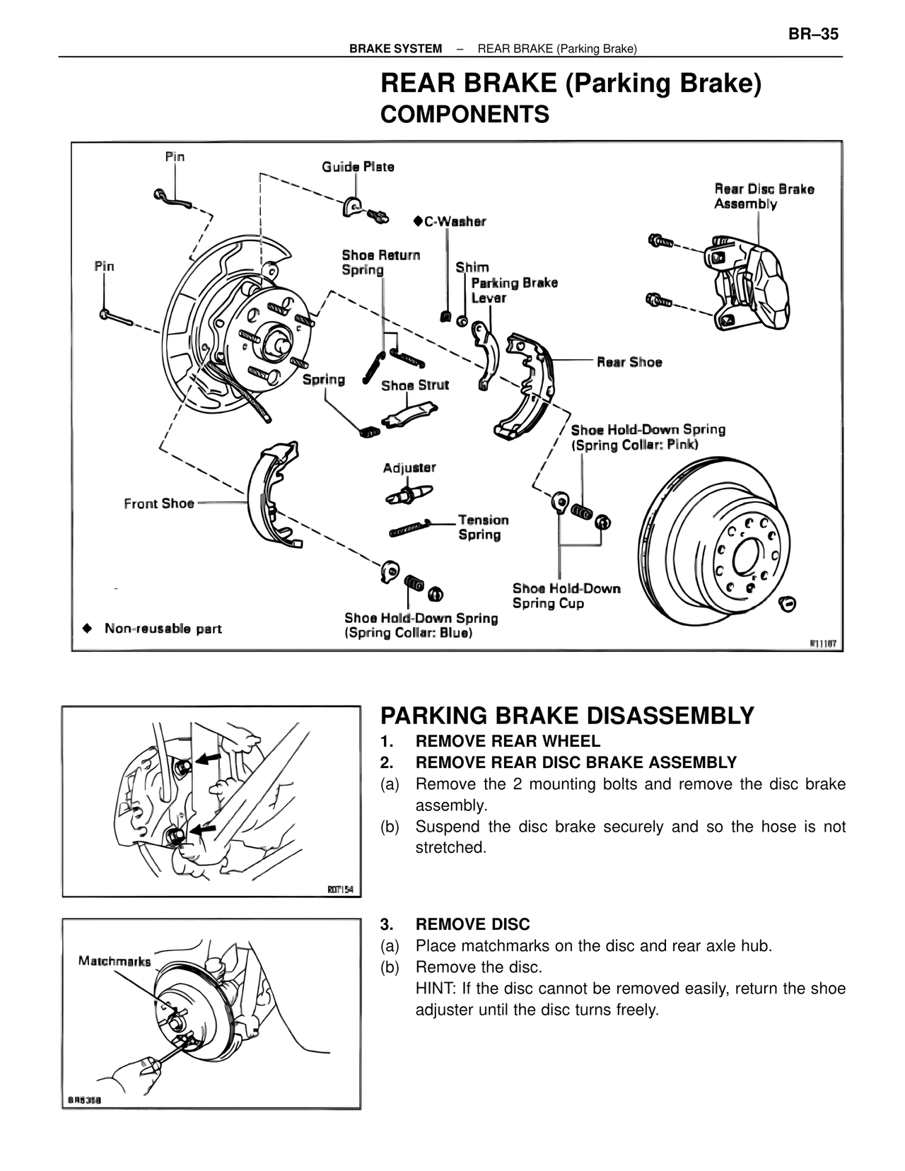 Rear Brake (Parking Brake) Components — MK4 Supra Brakes, ABS & TRAC Systems, page 35