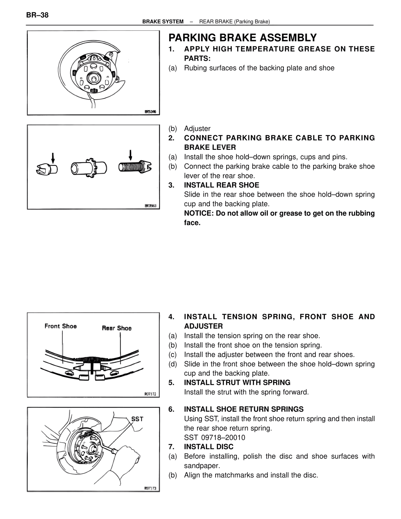 Parking Brake Assembly — MK4 Supra Brakes, ABS & TRAC Systems, page 38