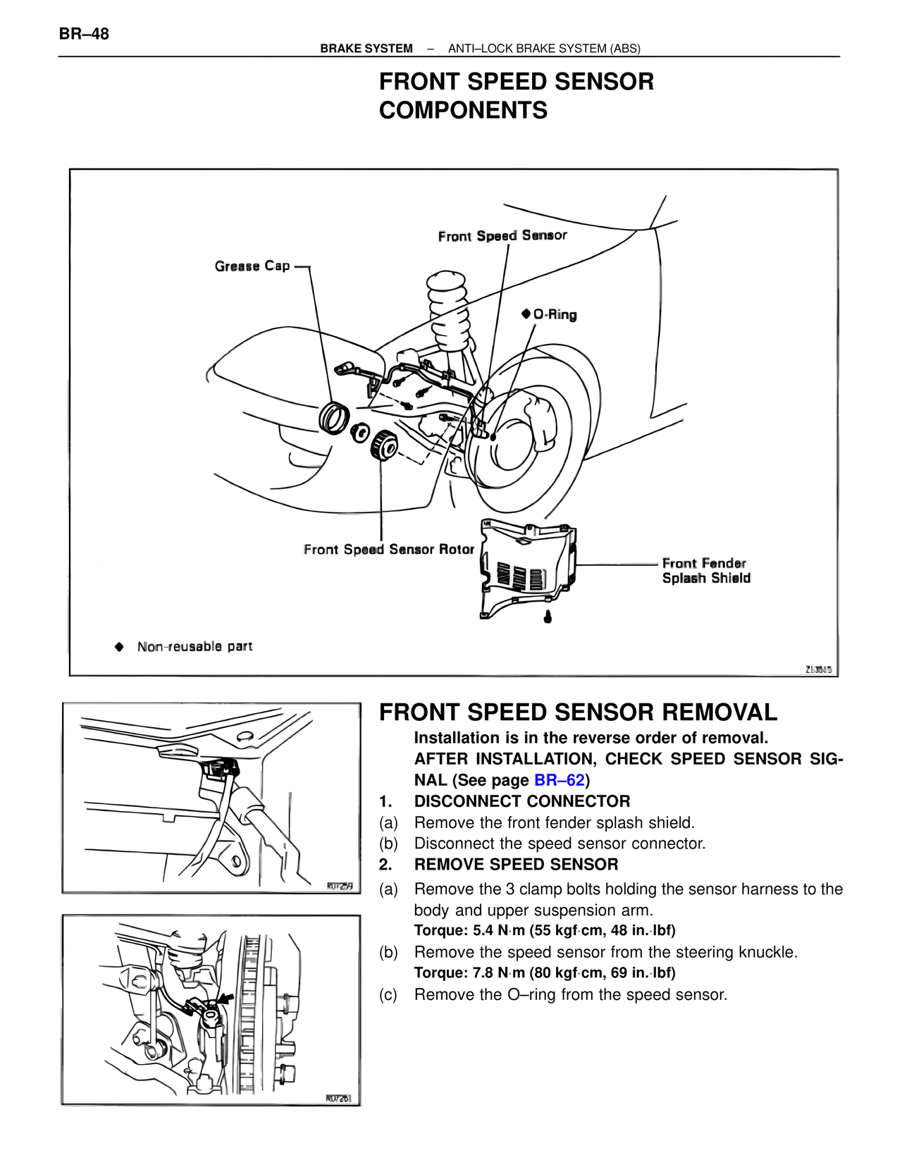 Front Speed Sensor Components — MK4 Supra Brakes, ABS & TRAC Systems, page 48