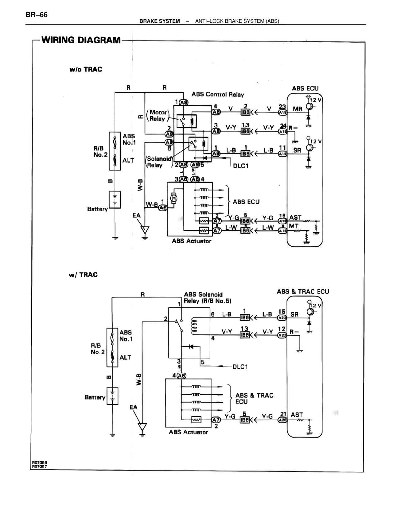 Wiring Diagram — MK4 Supra Brakes, ABS & TRAC Systems, page 66
