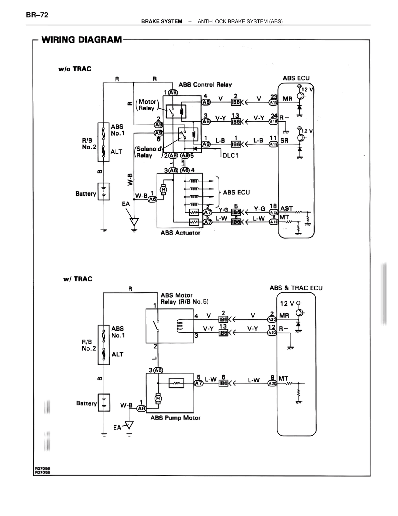 Wiring Diagram — MK4 Supra Brakes, ABS & TRAC Systems, page 72
