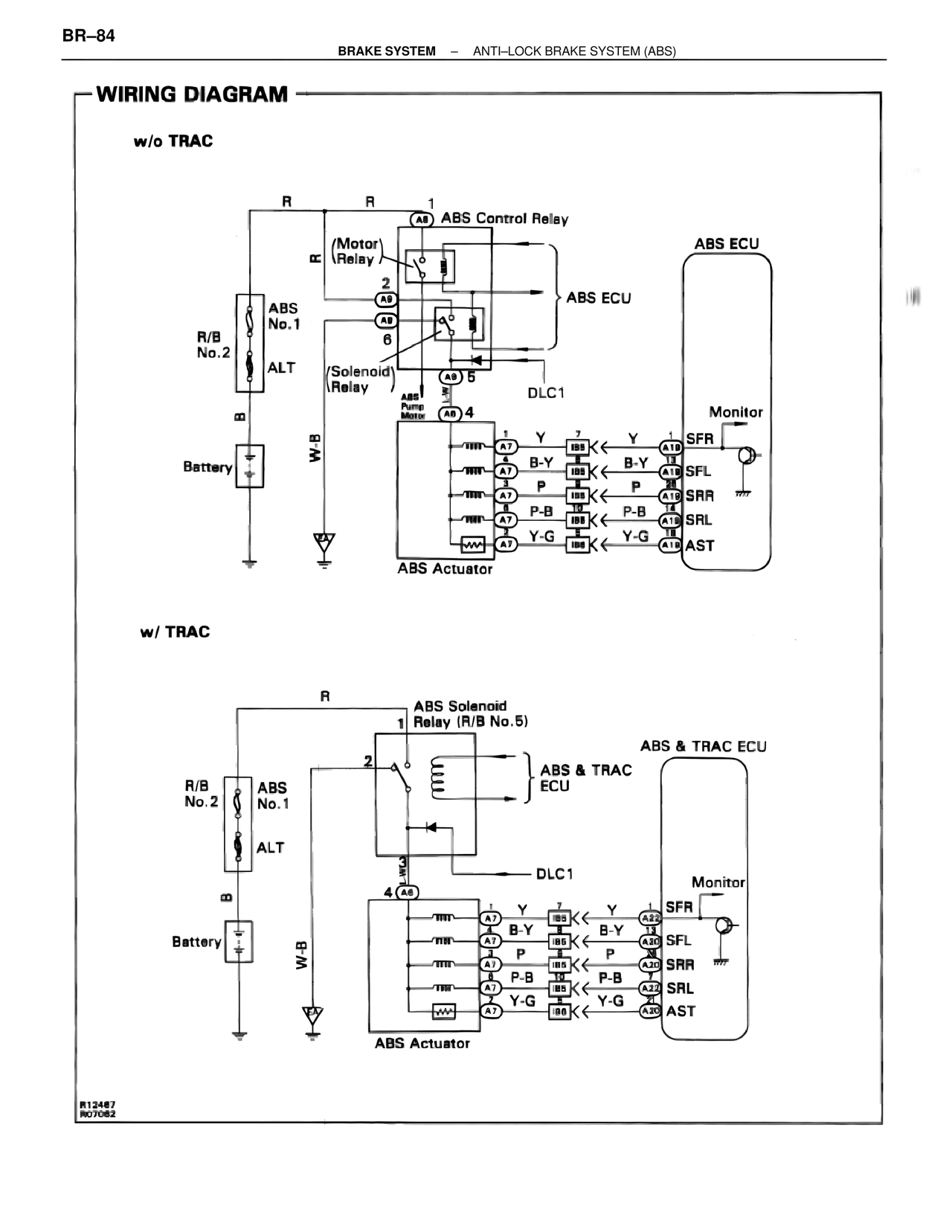 Wiring Diagram — MK4 Supra Brakes, ABS & TRAC Systems, page 84