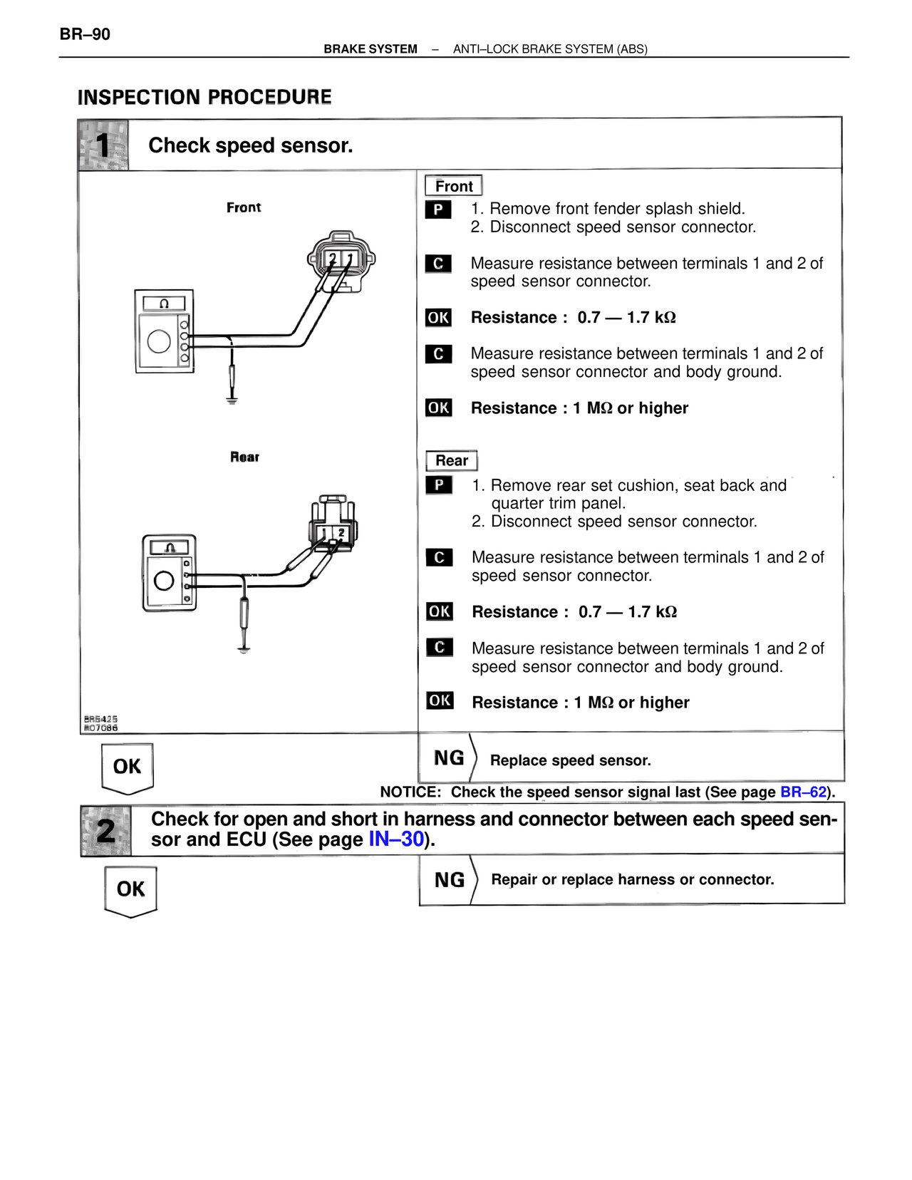 Inspection Procedure — MK4 Supra Brakes, ABS & TRAC Systems, page 90