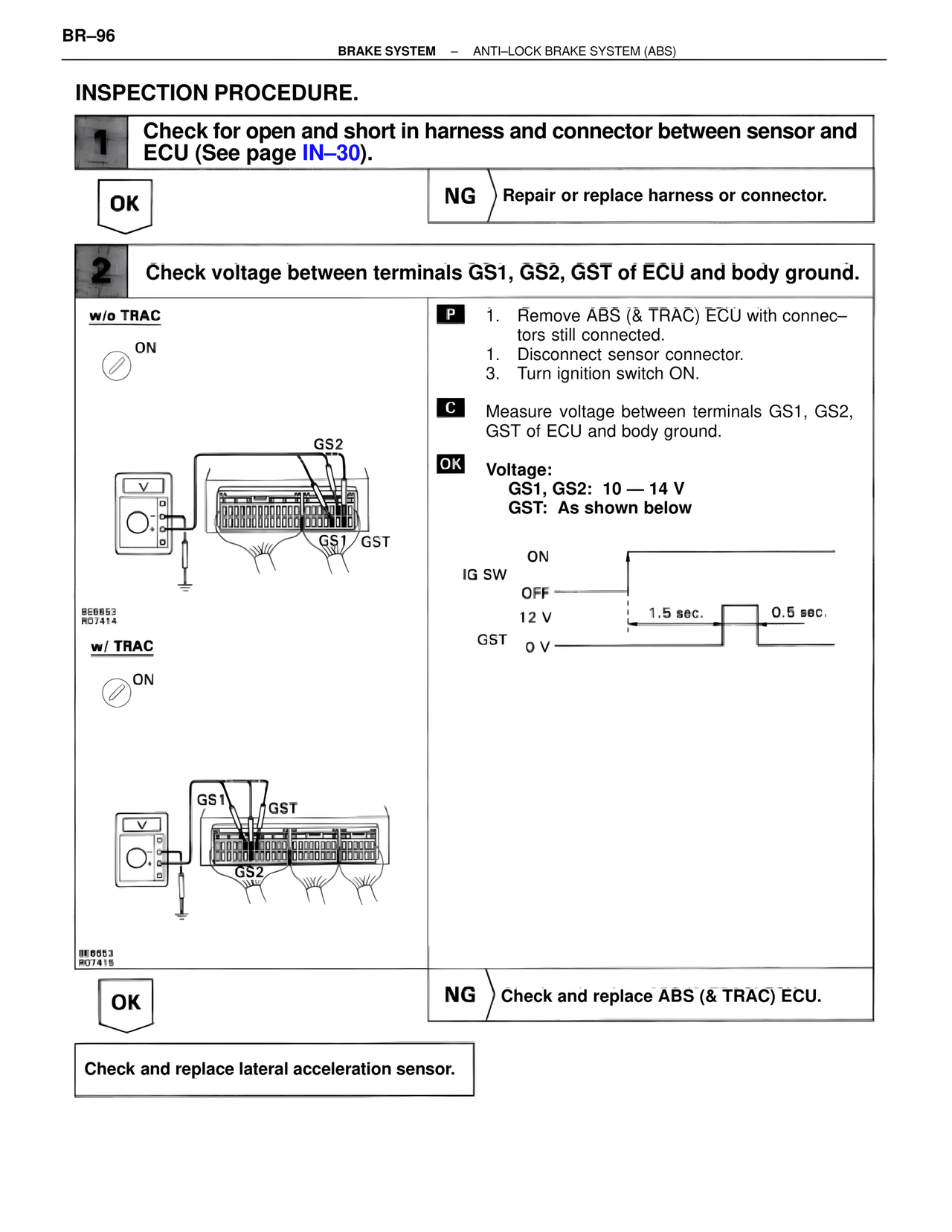 Inspection Procedure. — MK4 Supra Brakes, ABS & TRAC Systems, page 96