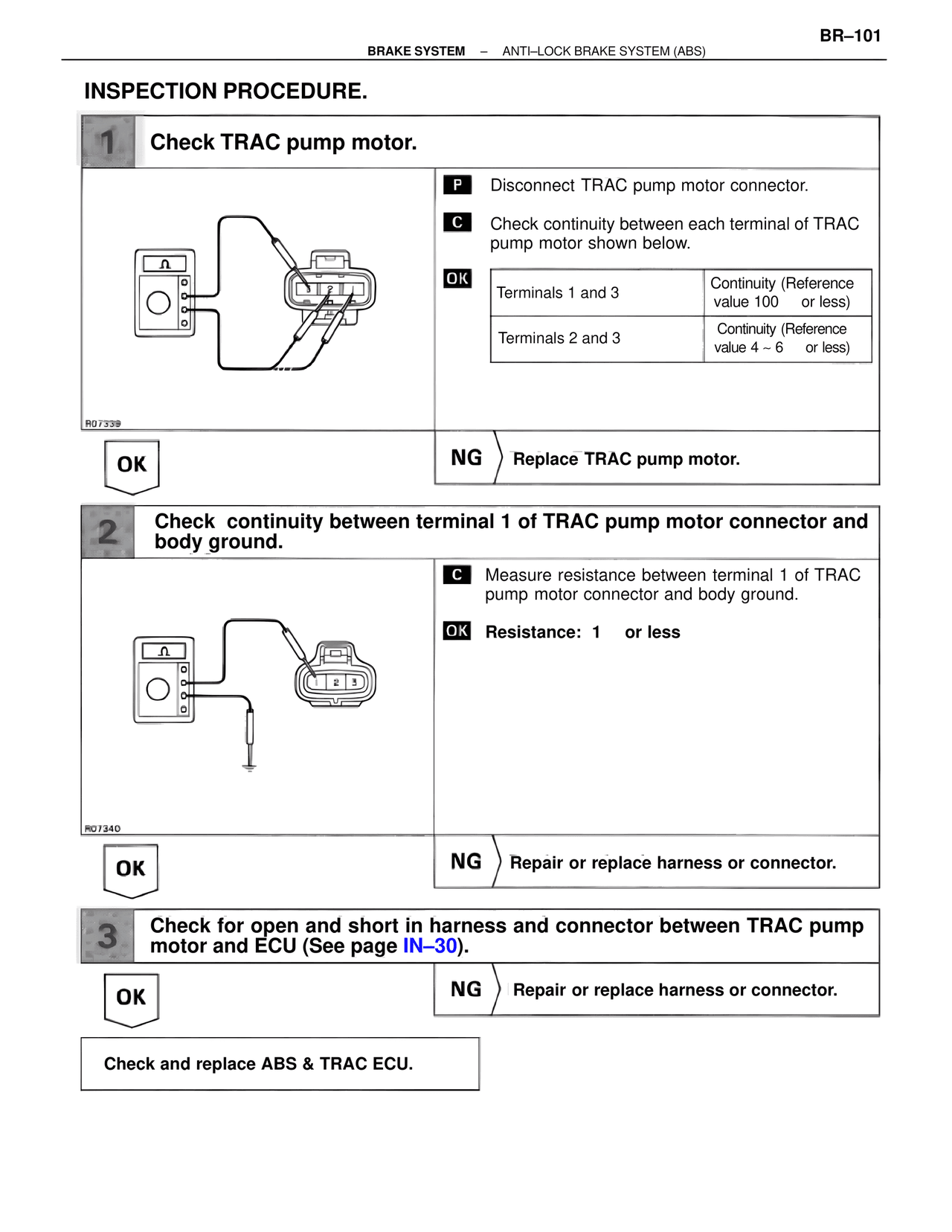 Inspection Procedure. — MK4 Supra Brakes, ABS & TRAC Systems, page 101