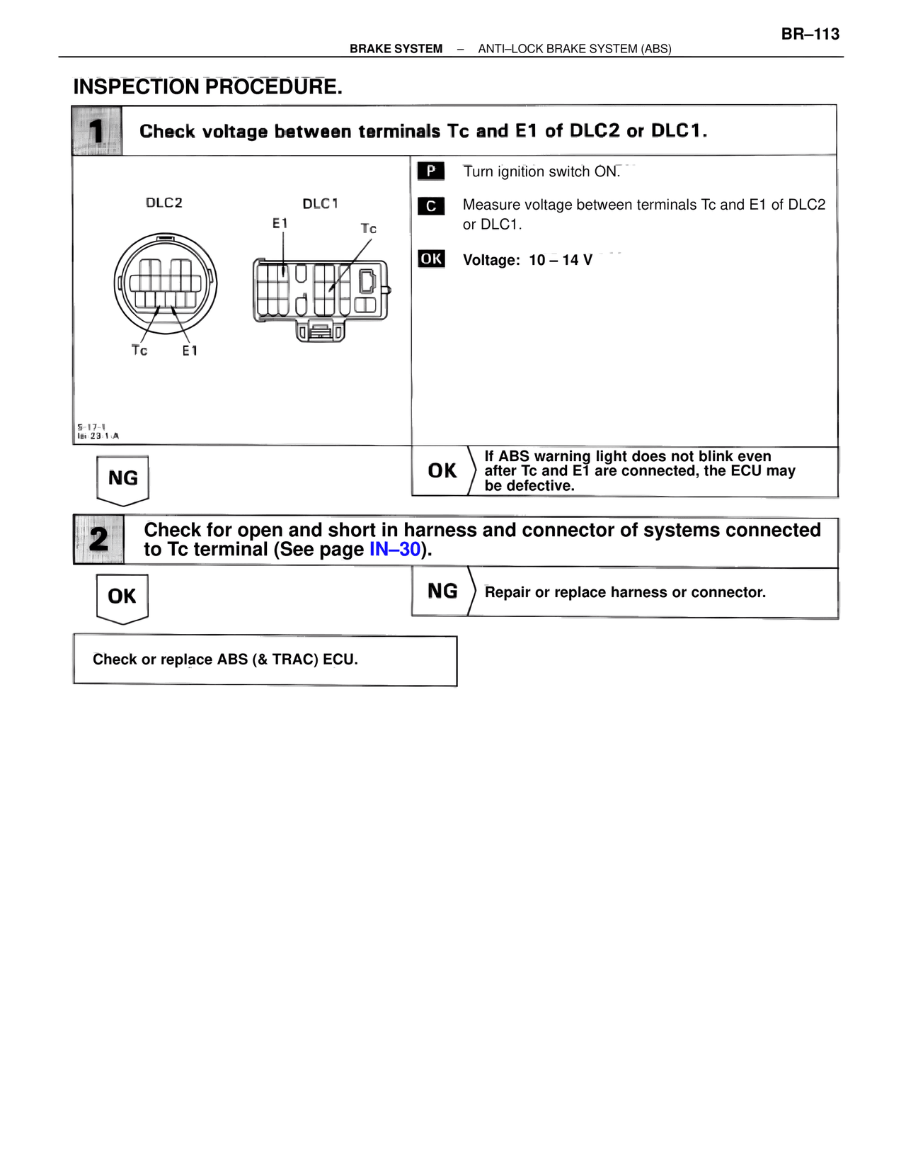 Inspection Procedure. — MK4 Supra Brakes, ABS & TRAC Systems, page 113