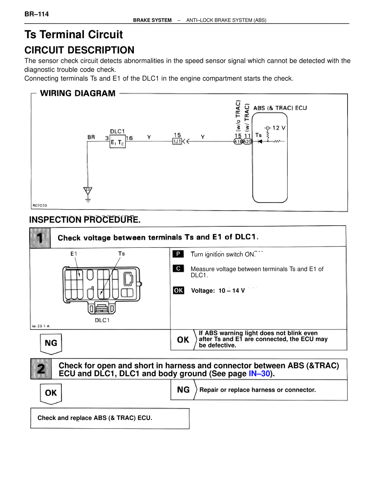 Ts Terminal Circuit — MK4 Supra Brakes, ABS & TRAC Systems, page 114