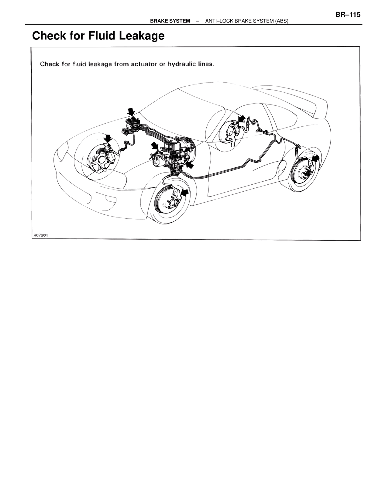 Check for Fluid Leakage — MK4 Supra Brakes, ABS & TRAC Systems, page 115