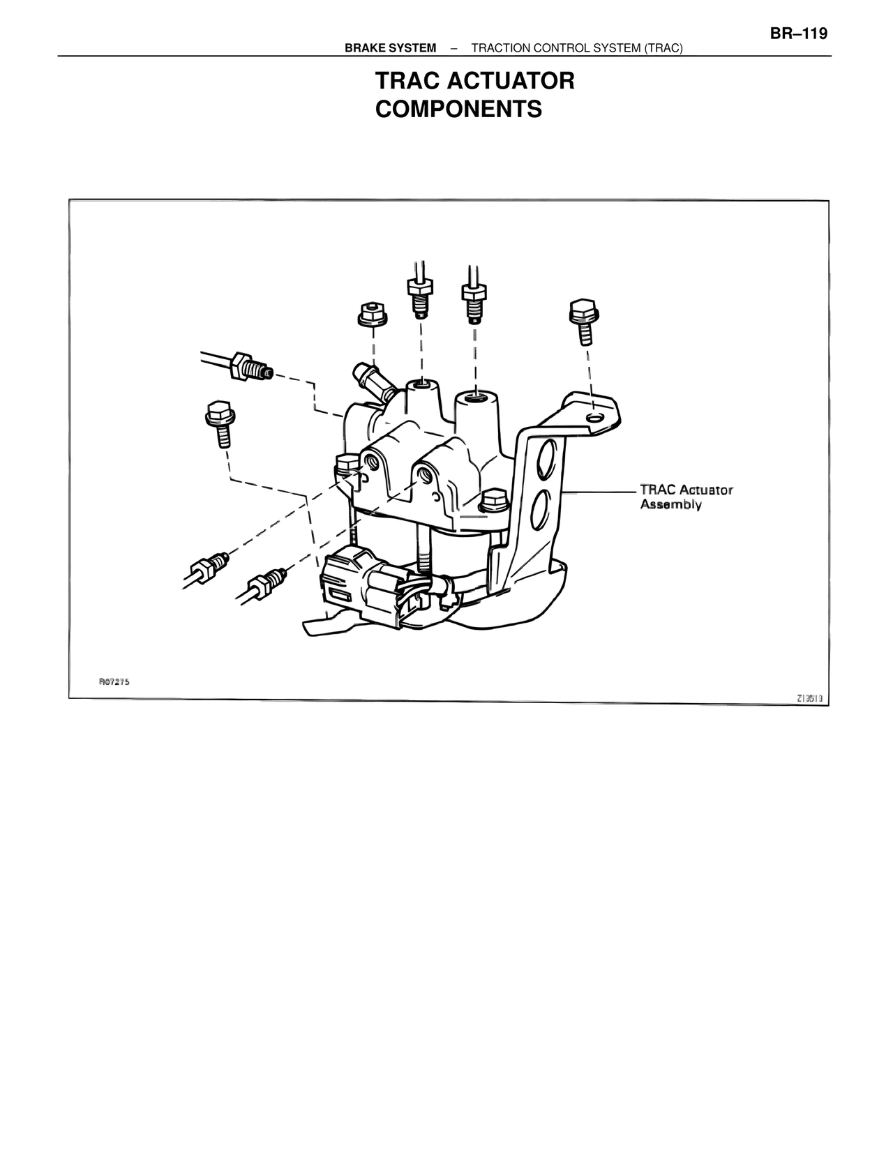 TRAC Actuator Components — MK4 Supra Brakes, ABS & TRAC Systems, page 119