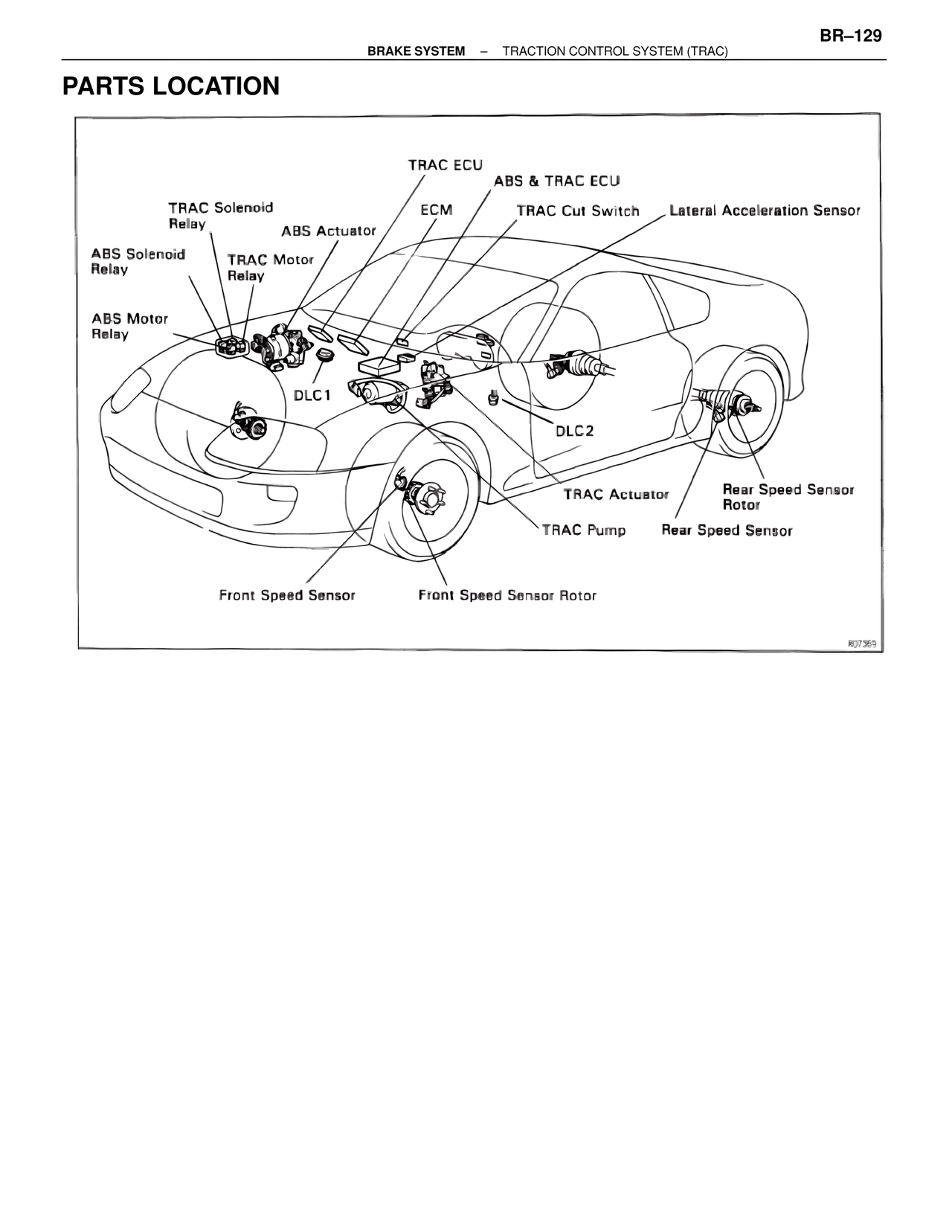 Parts Location — MK4 Supra Brakes, ABS & TRAC Systems, page 129