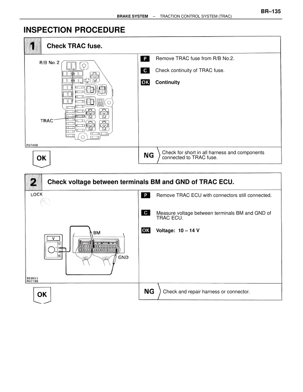 Inspection Procedure — MK4 Supra Brakes, ABS & TRAC Systems, page 135