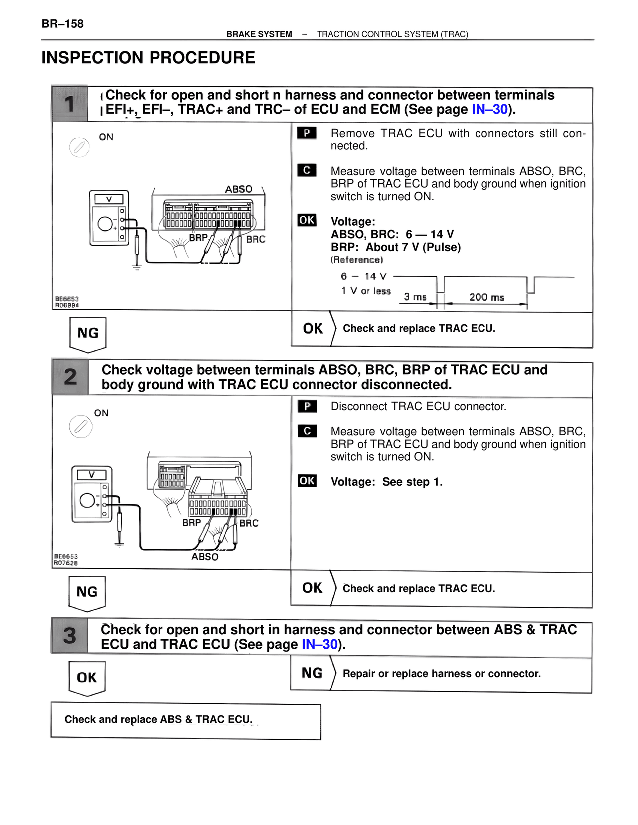 Inspection Procedure — MK4 Supra Brakes, ABS & TRAC Systems, page 158