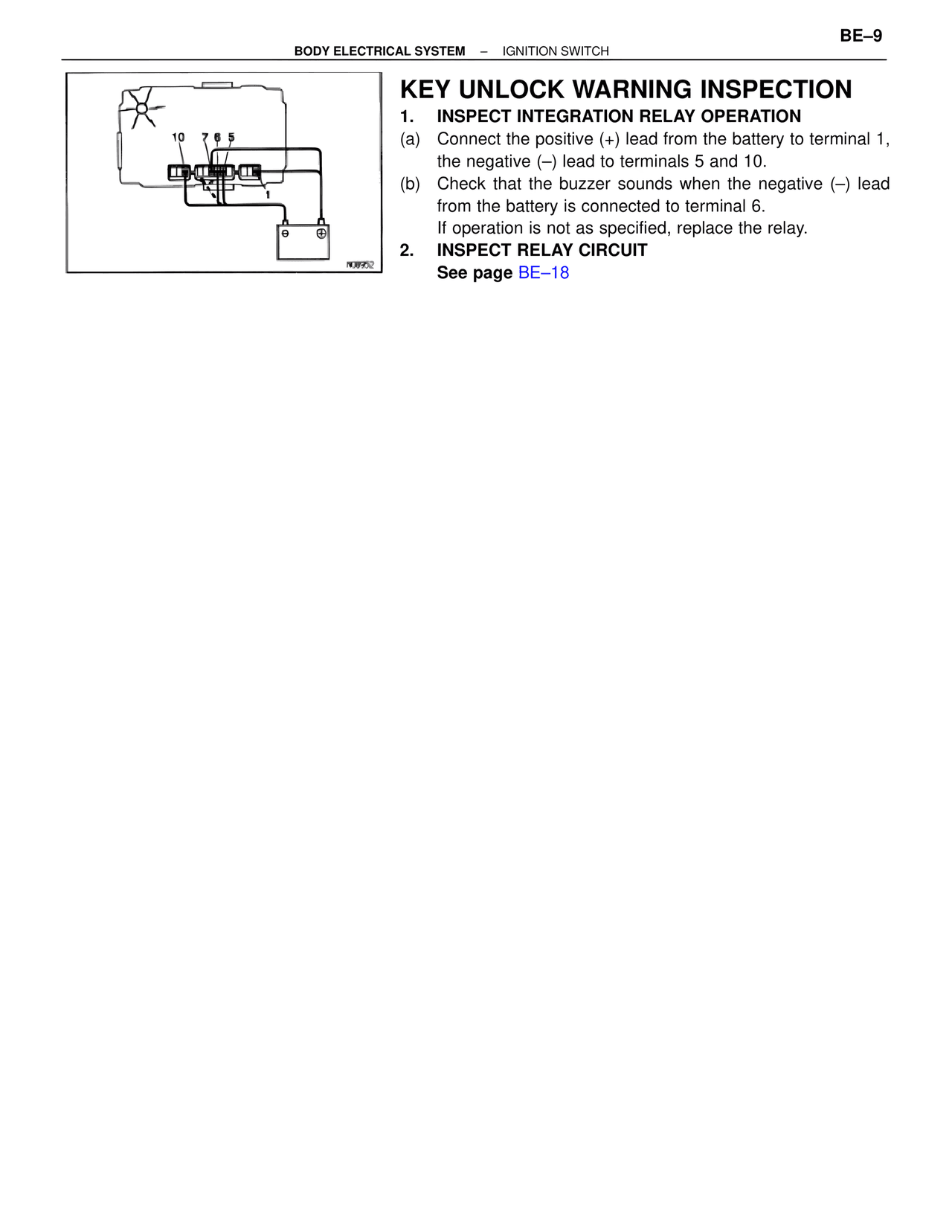 Key Unlock Warning Inspection — MK4 Supra Body Electrical Systems, page 9