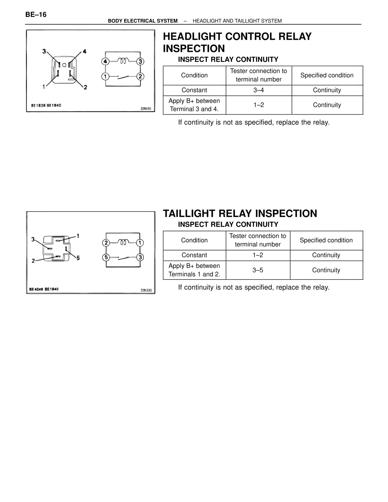 Headlight Control Relay Inspection — MK4 Supra Body Electrical Systems, page 16