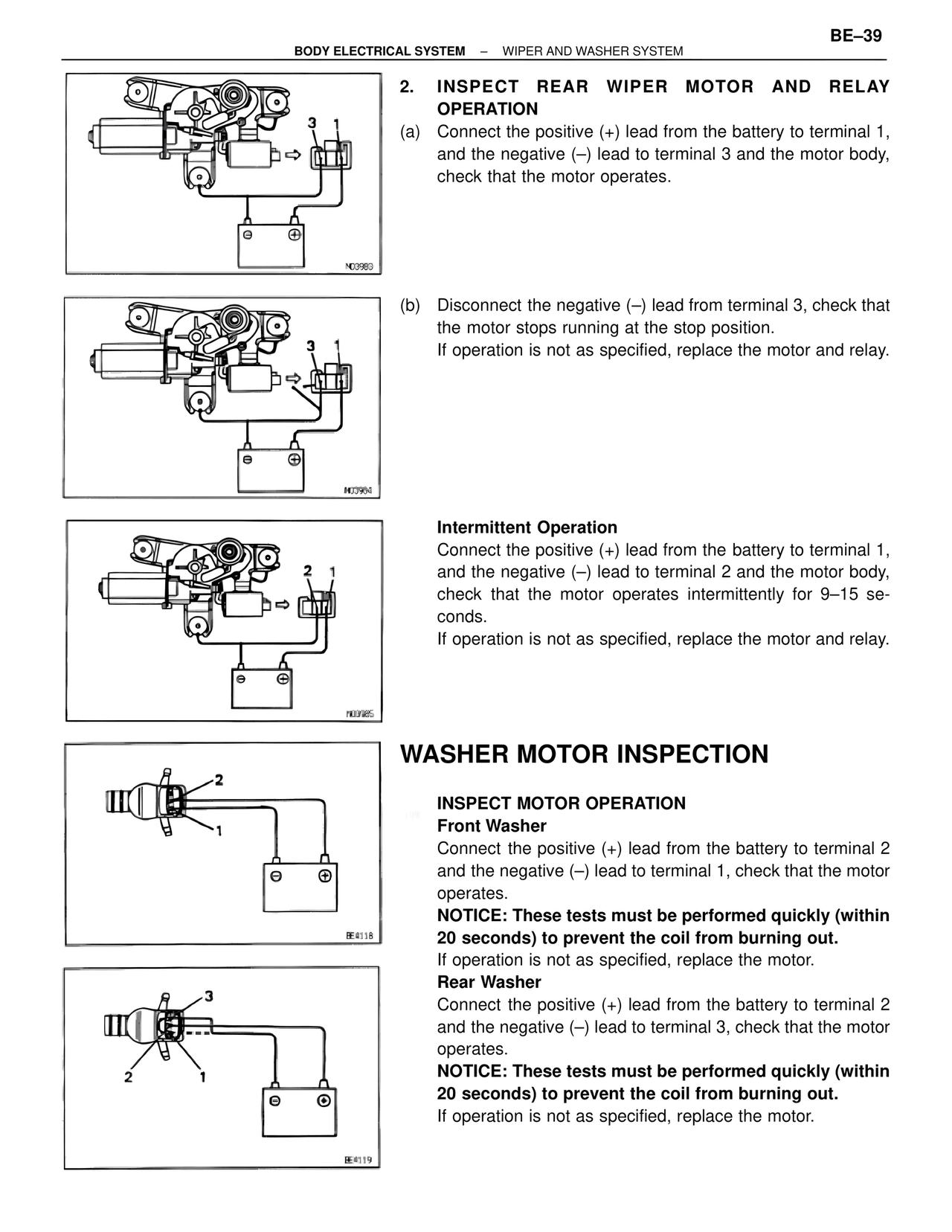 Washer Motor Inspection — MK4 Supra Body Electrical Systems, page 39