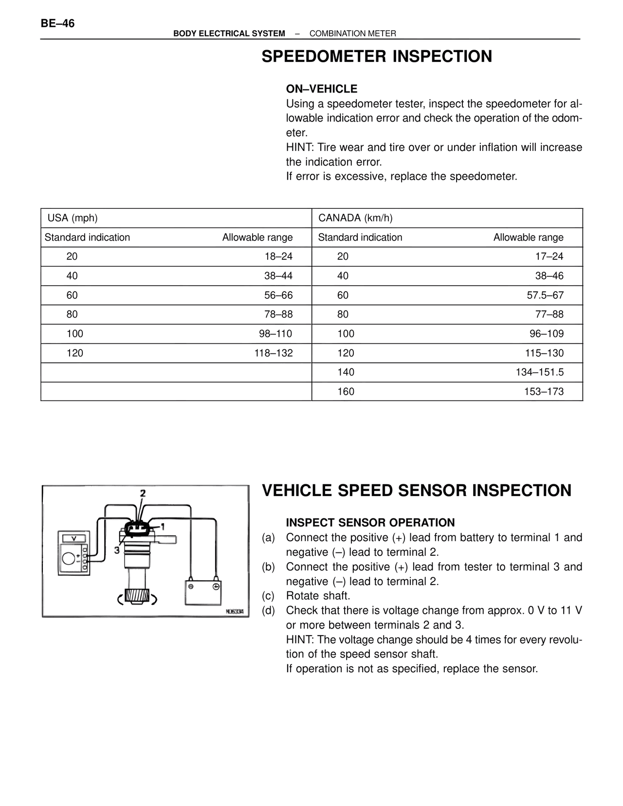 Speedometer Inspection — MK4 Supra Body Electrical Systems, page 46