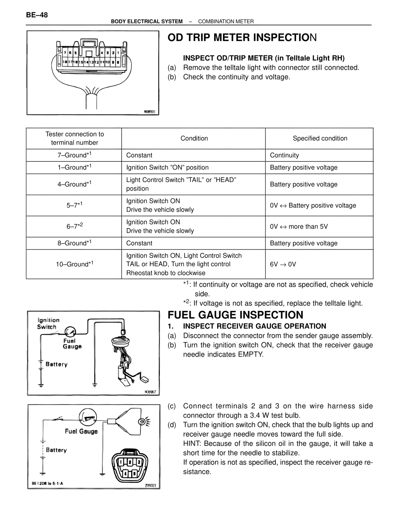 Od Trip Meter Inspection — MK4 Supra Body Electrical Systems, page 48