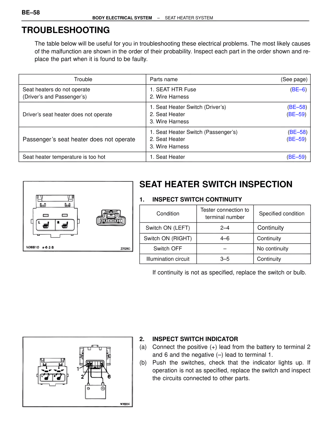 Troubleshooting — MK4 Supra Body Electrical Systems, page 58
