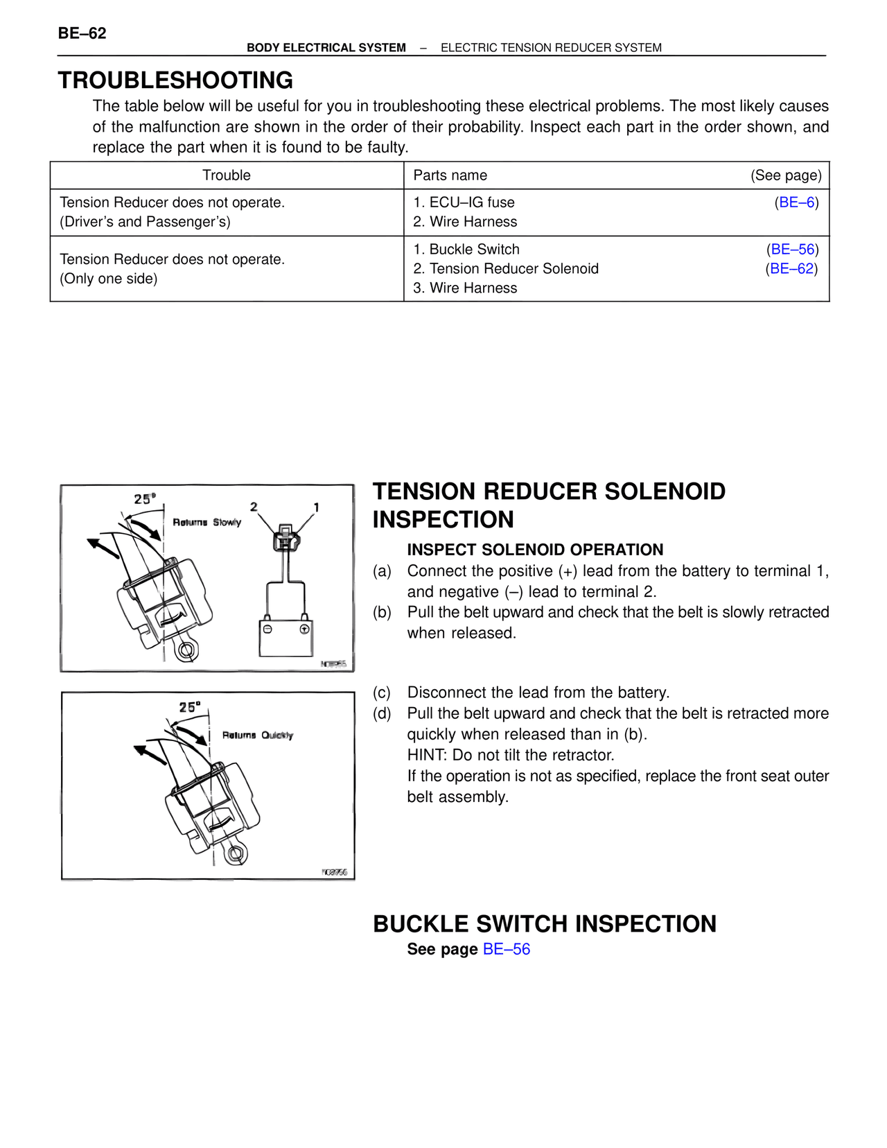 Troubleshooting — MK4 Supra Body Electrical Systems, page 62
