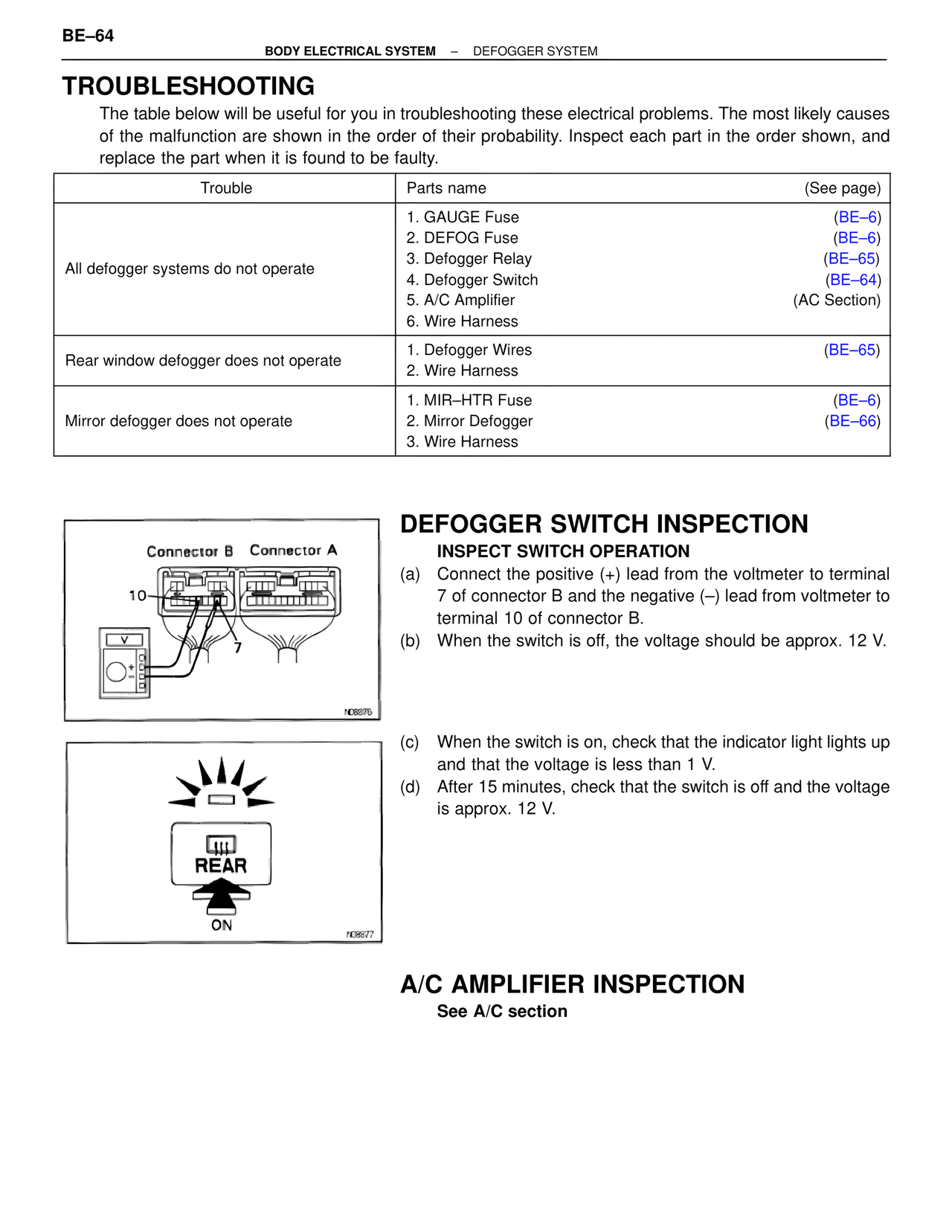 Troubleshooting — MK4 Supra Body Electrical Systems, page 64