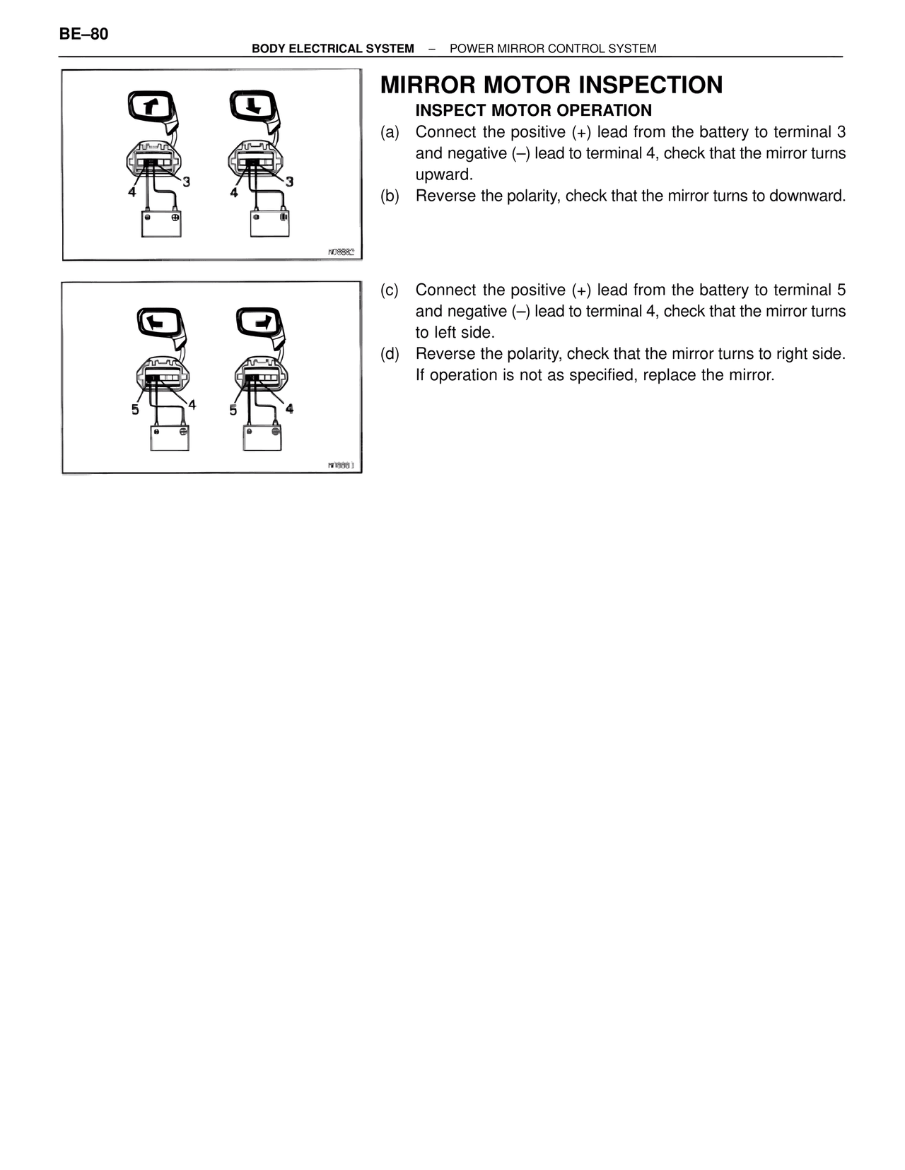 Mirror Motor Inspection — MK4 Supra Body Electrical Systems, page 80