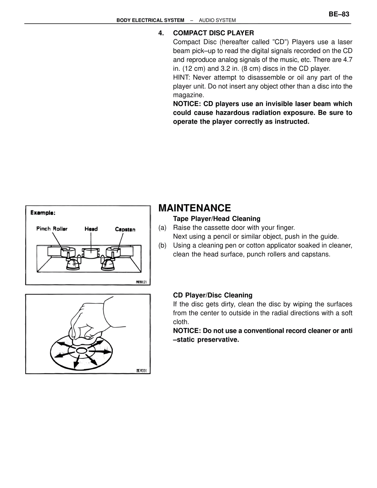 Maintenance — MK4 Supra Body Electrical Systems, page 83