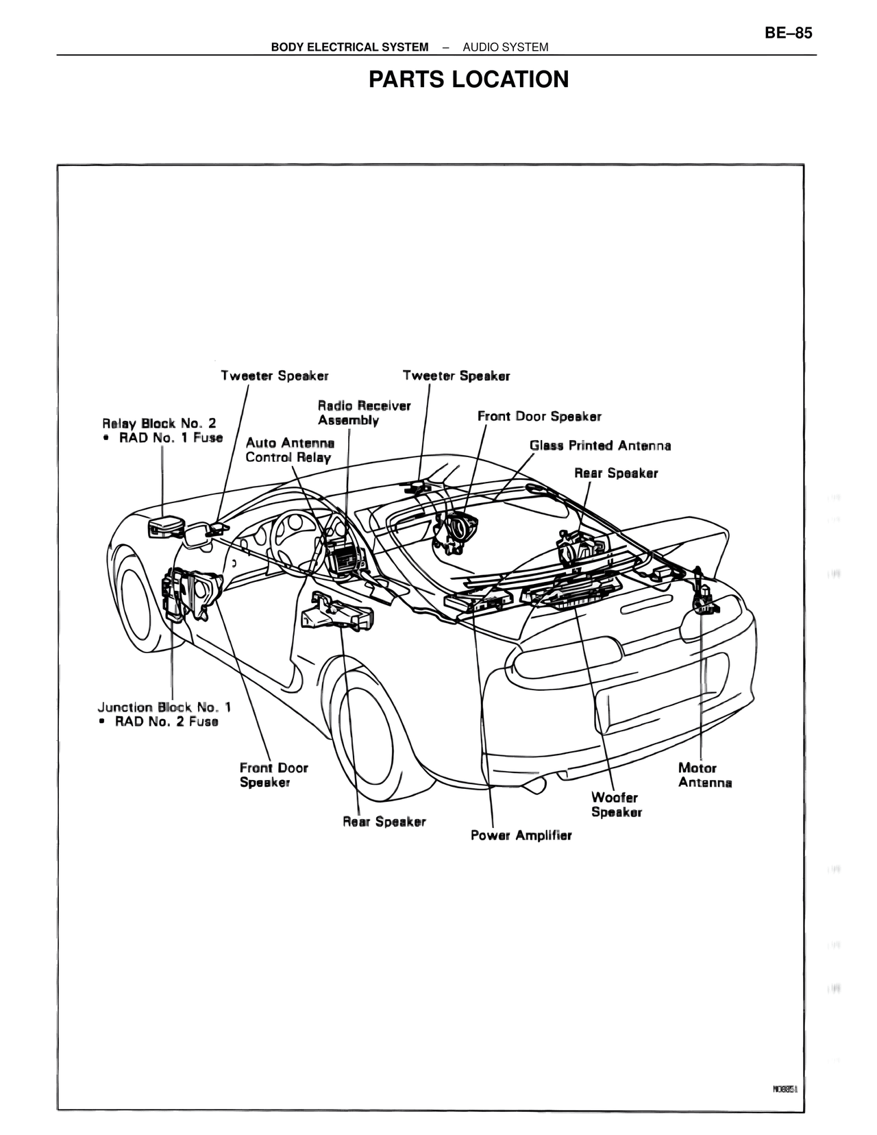 Parts Location — MK4 Supra Body Electrical Systems, page 85