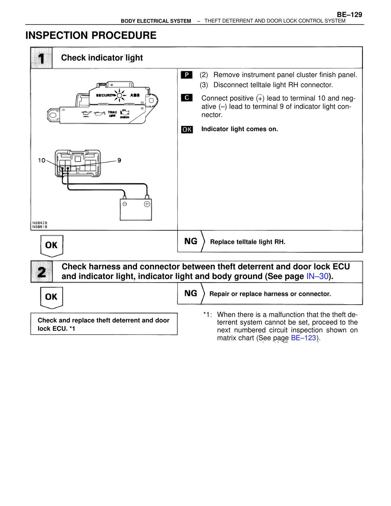 Inspection Procedure — MK4 Supra Body Electrical Systems, page 129