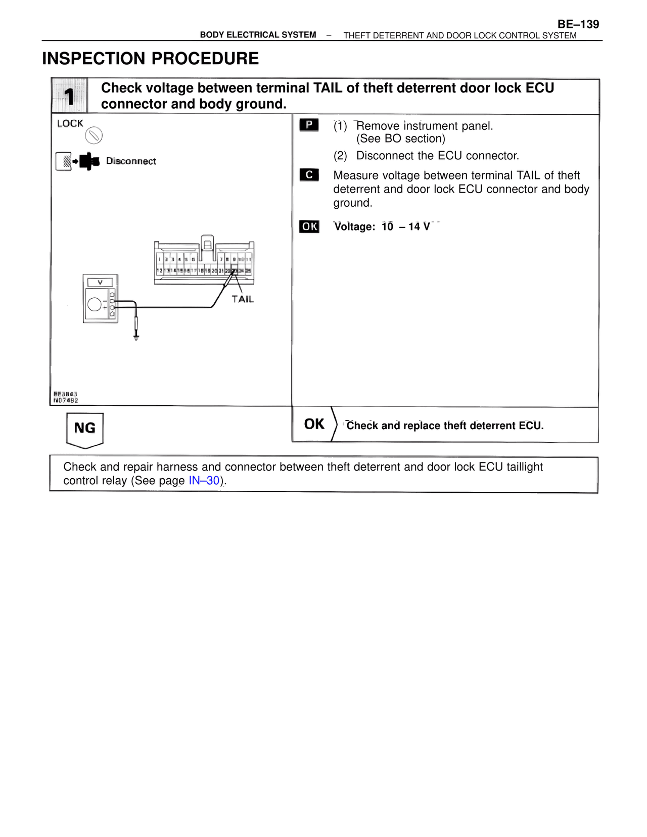 Inspection Procedure — MK4 Supra Body Electrical Systems, page 139