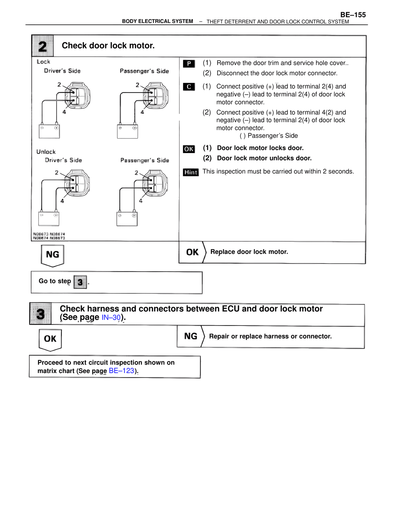 Check door lock motor. — MK4 Supra Body Electrical Systems, page 155
