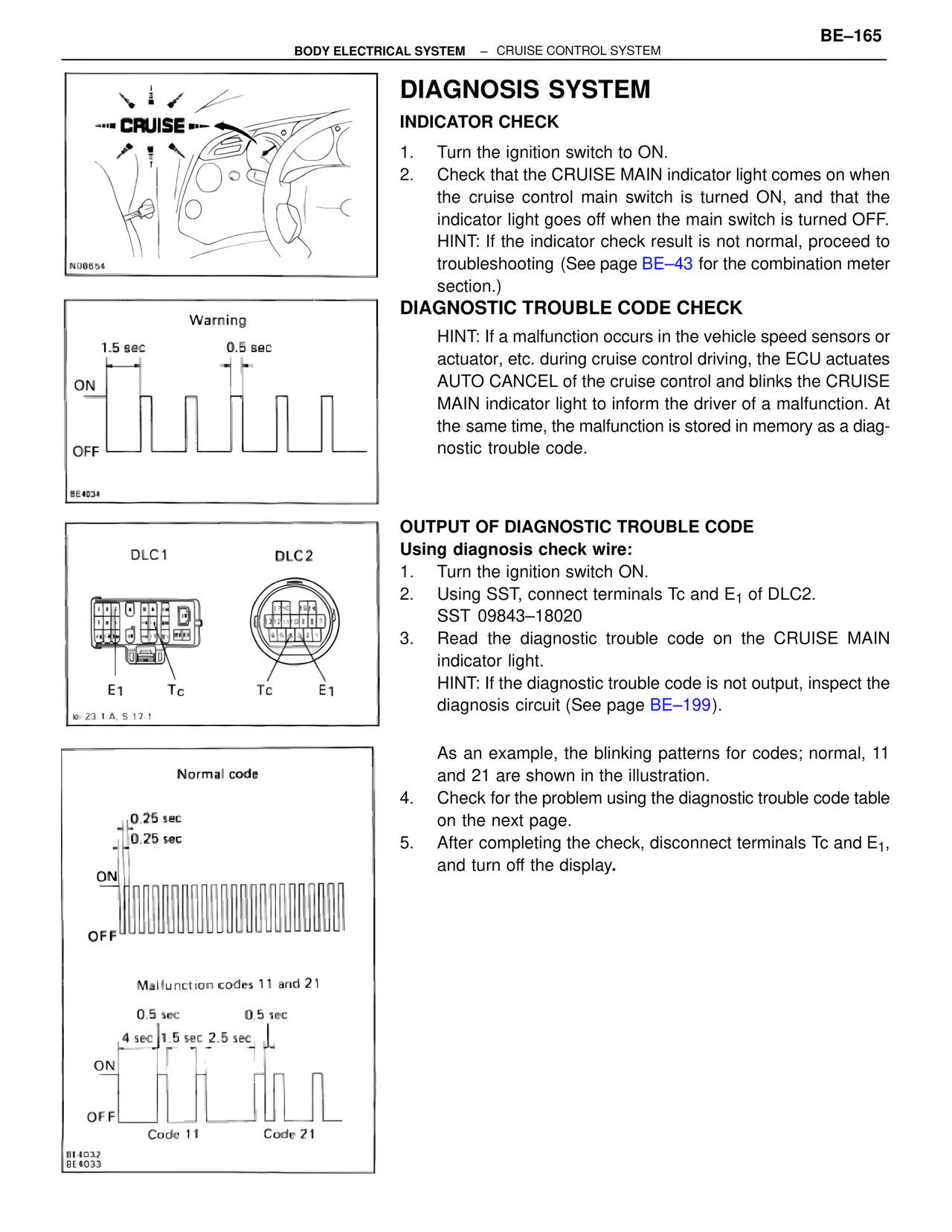 Diagnosis System — MK4 Supra Body Electrical Systems, page 165
