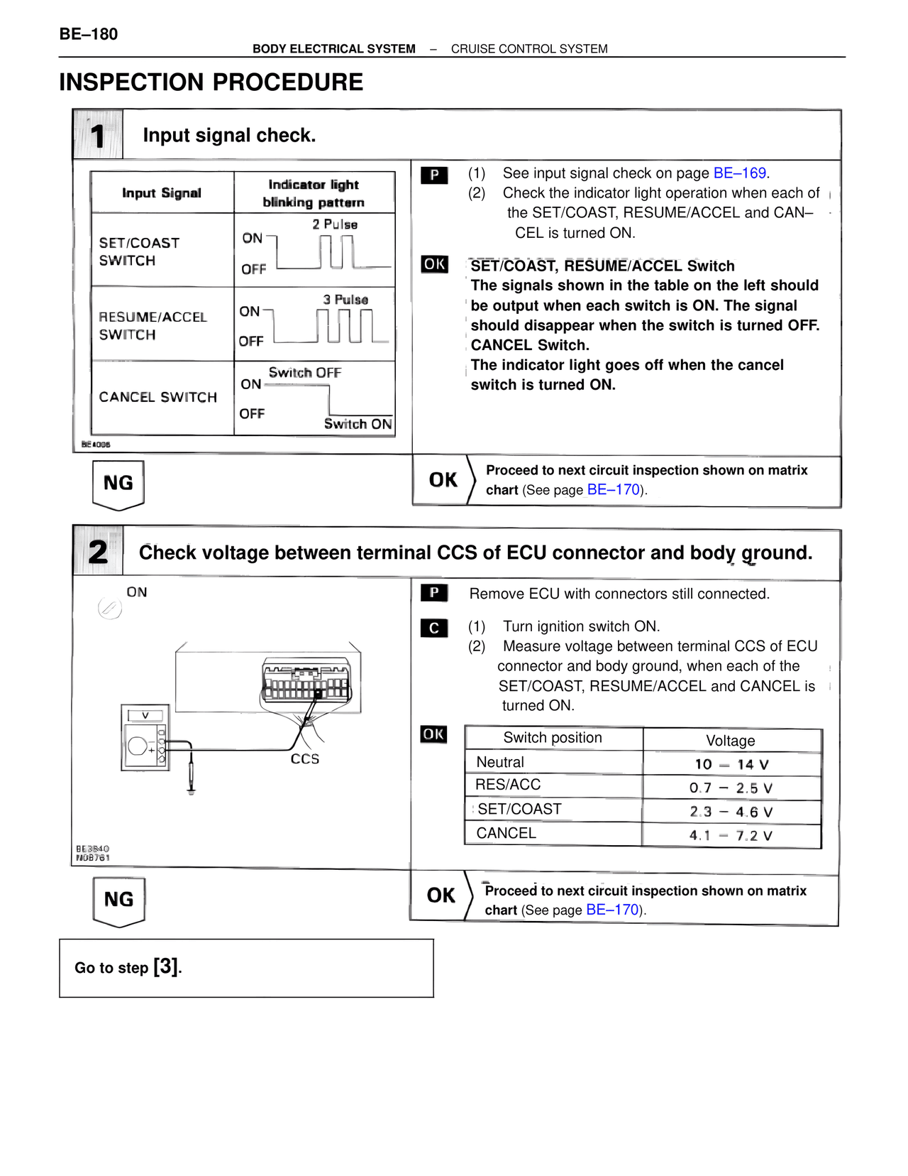 Inspection Procedure — MK4 Supra Body Electrical Systems, page 180
