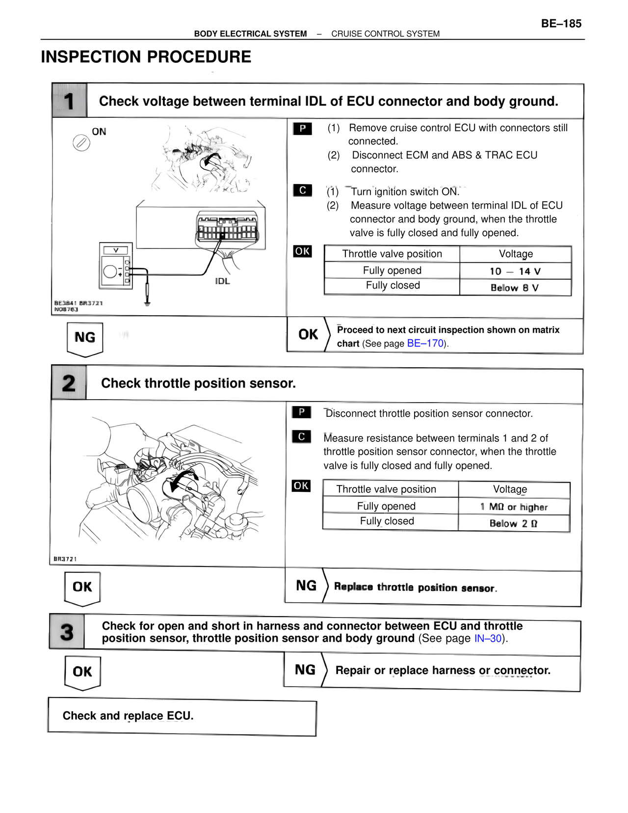 Inspection Procedure — MK4 Supra Body Electrical Systems, page 185