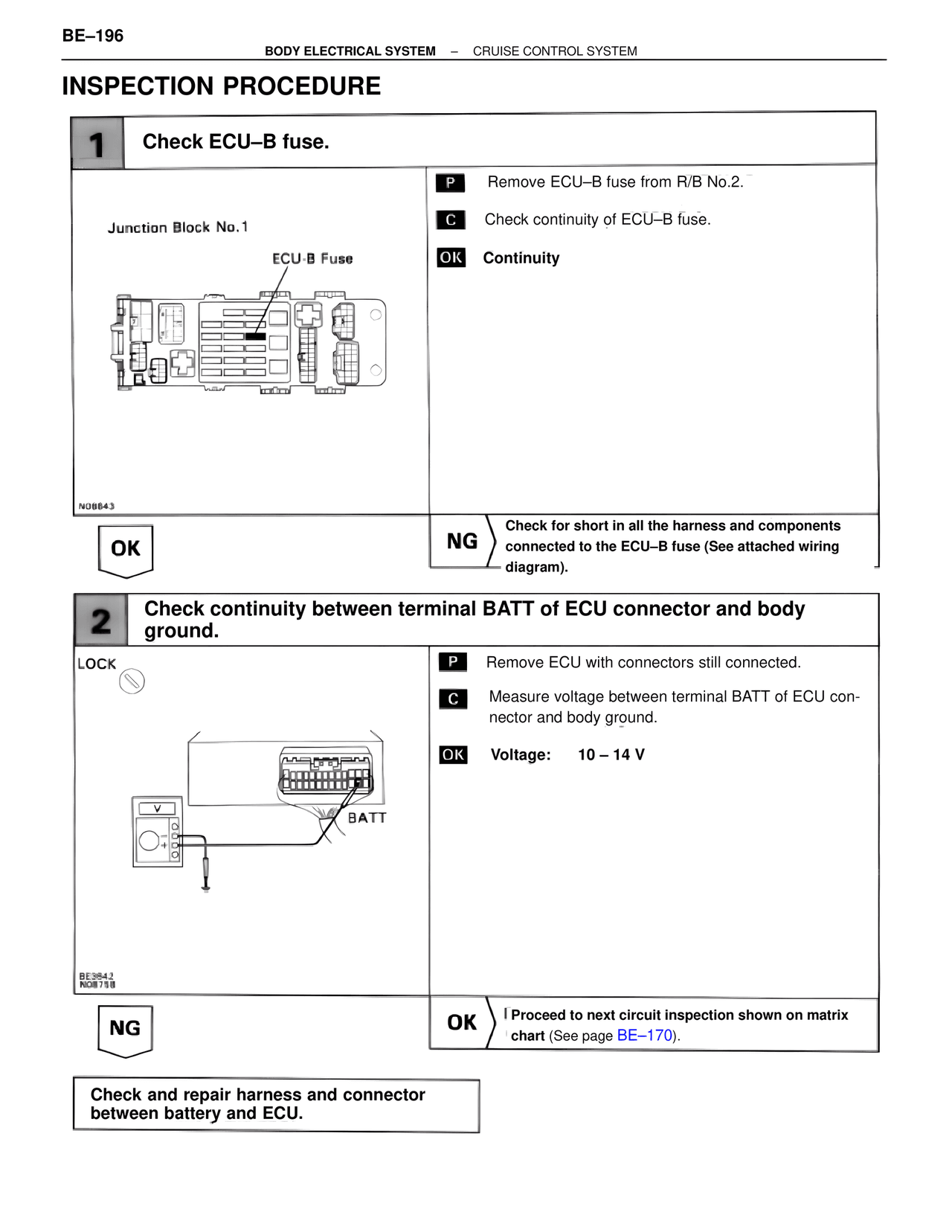 Inspection Procedure — MK4 Supra Body Electrical Systems, page 196