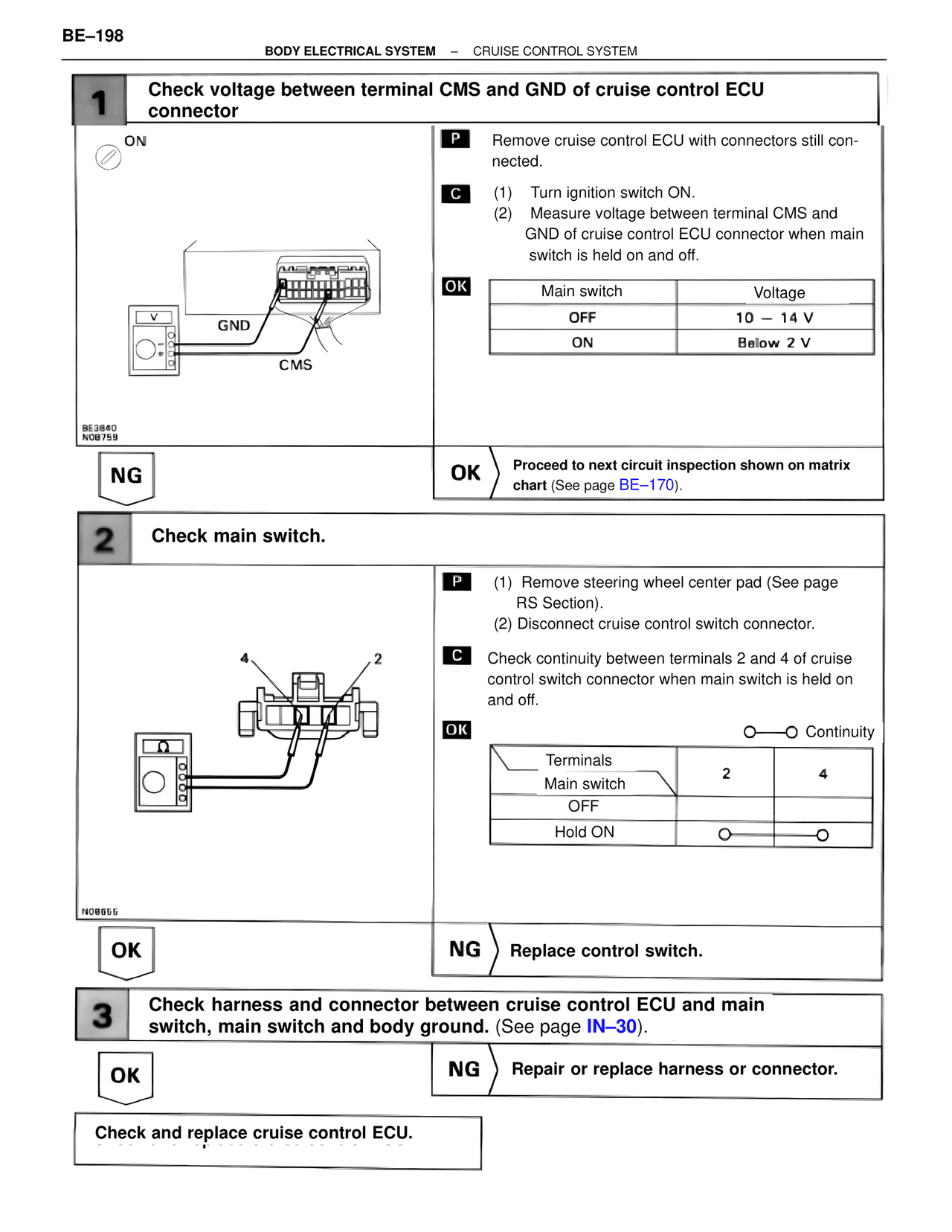 Body Electrical Systems — MK4 Supra Body Electrical Systems, page 198