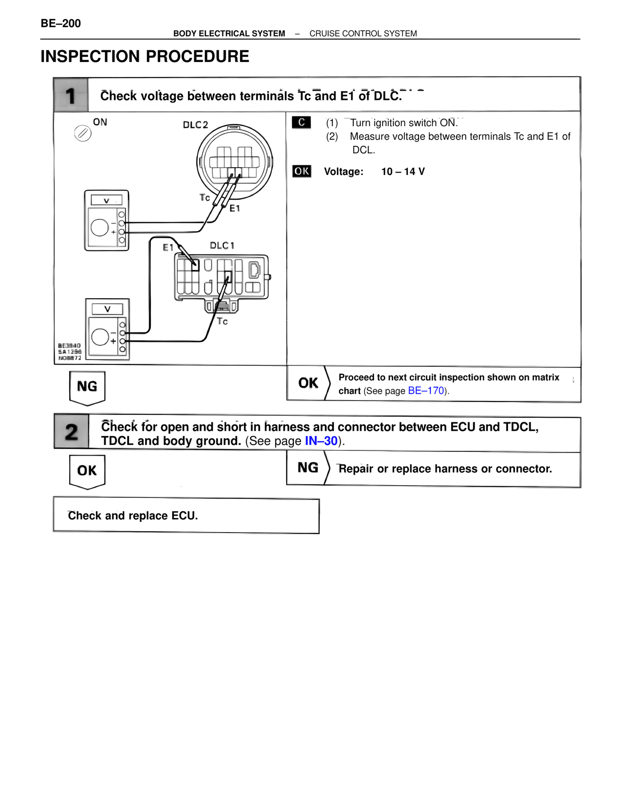 Inspection Procedure — MK4 Supra Body Electrical Systems, page 200
